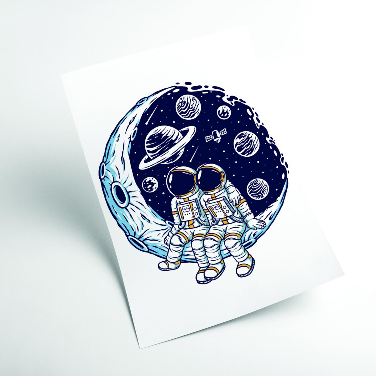 Blue Best Friends A2 420 X 594Mm Stanley Print House – image 2