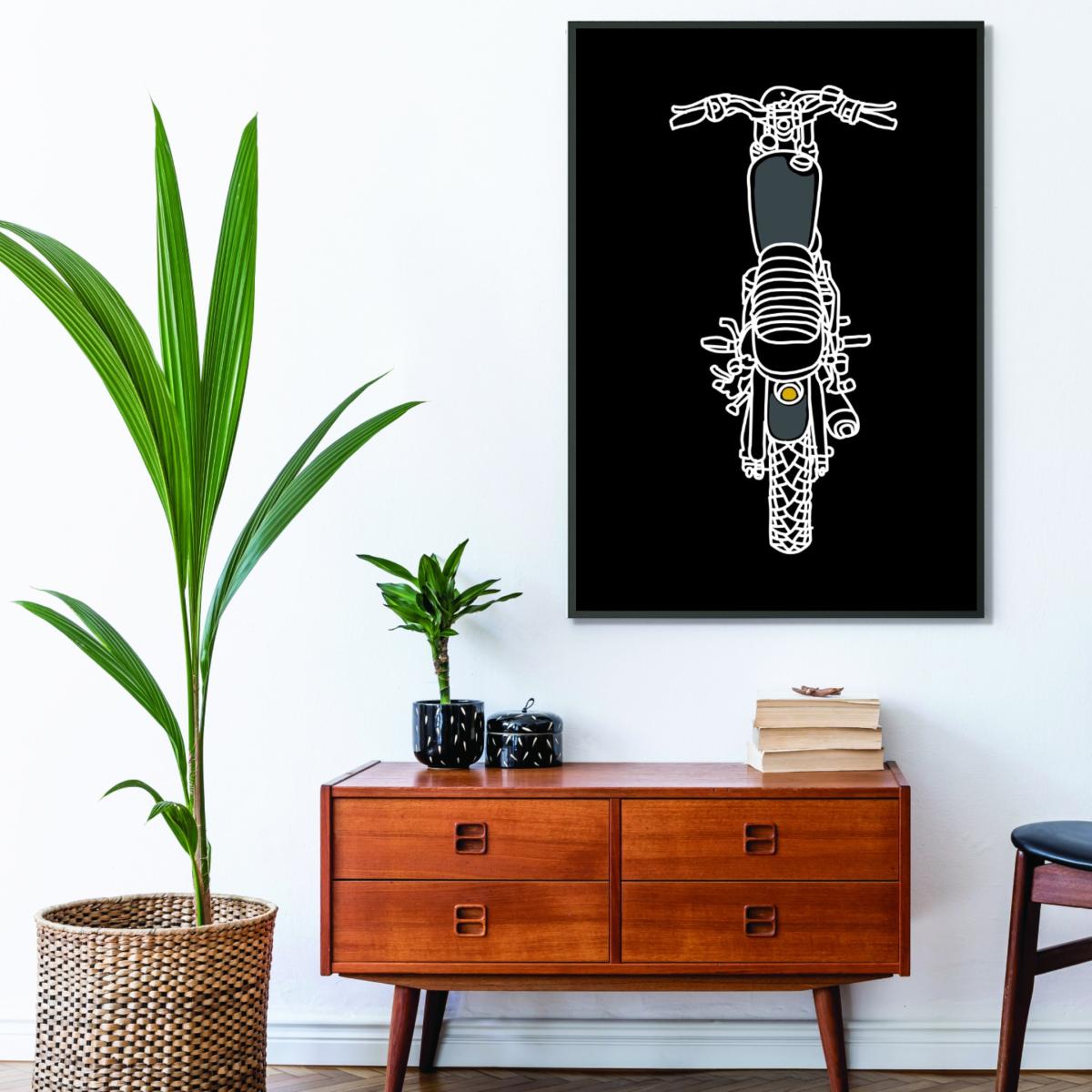 Grey Let's Ride! A3 297 X 420Mm Stanley Print House – image 3