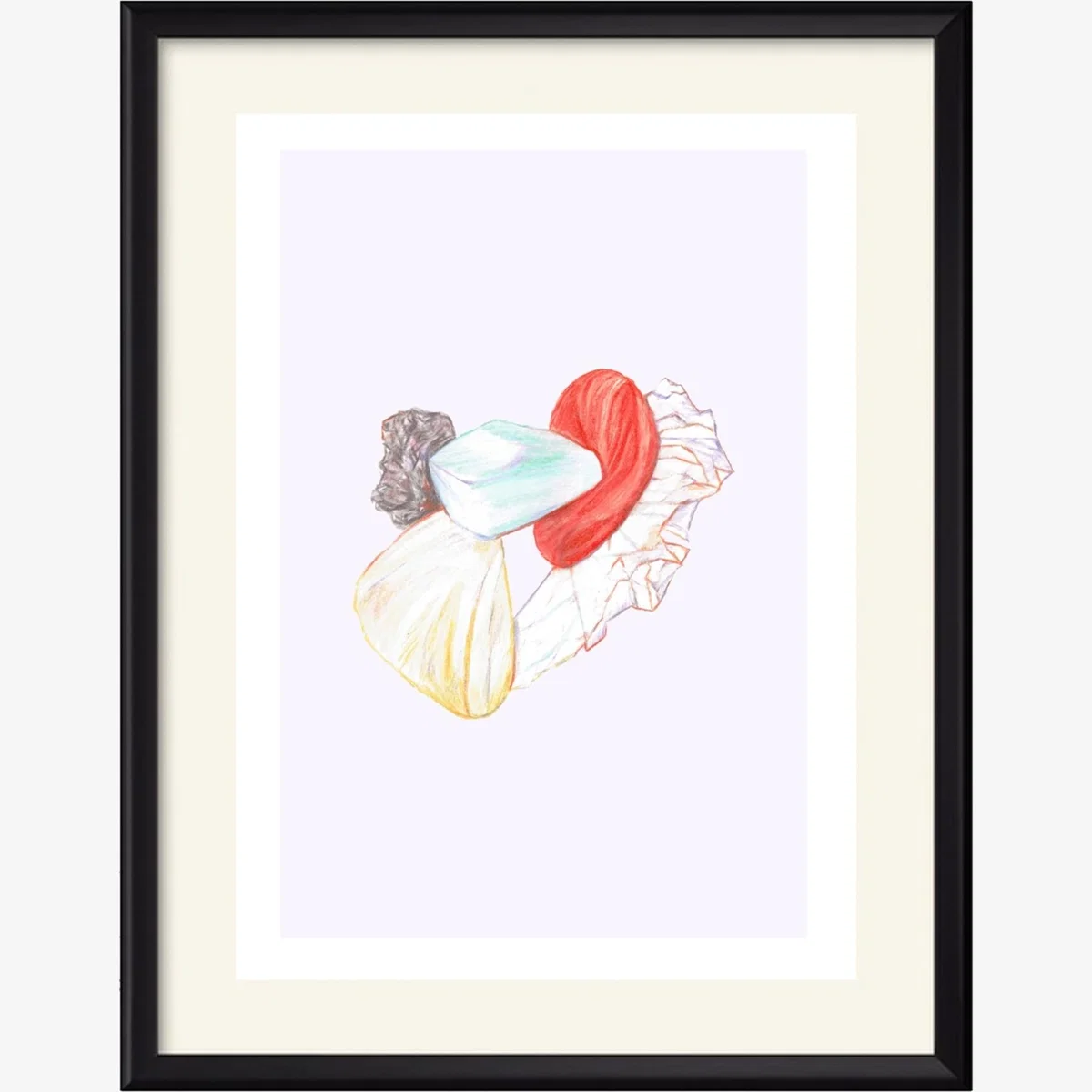 Neutrals Limited Edition Crystals Print Claudine O'sullivan Illustration & Design – image 1