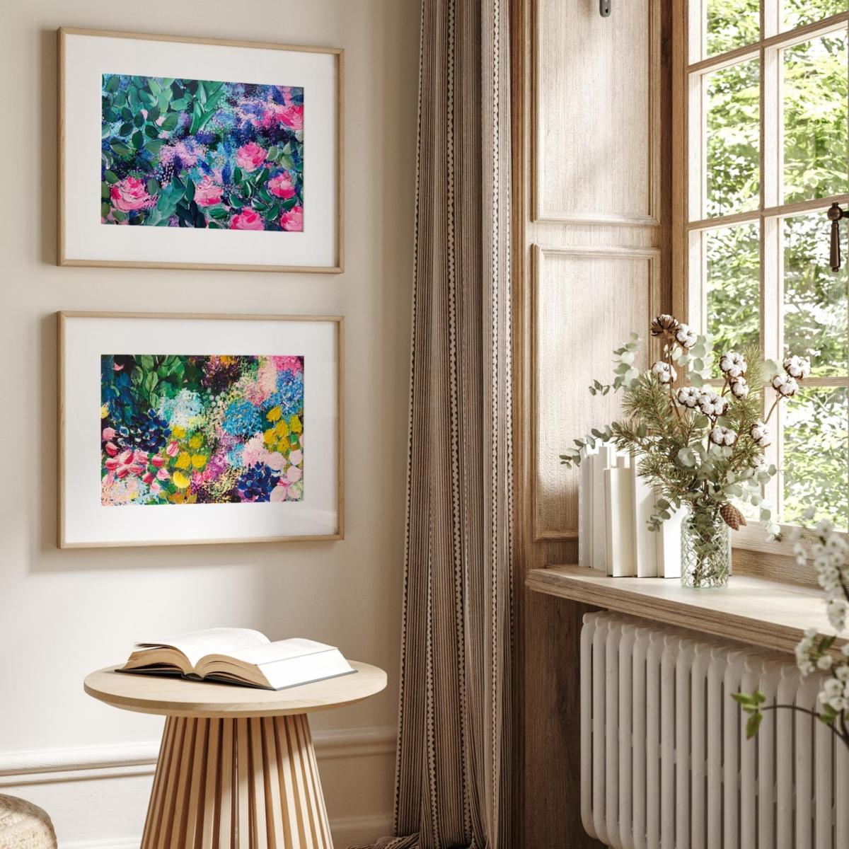 Green Floral Reflections - Abstract Floral Print Jessica Slack Studio – image 4