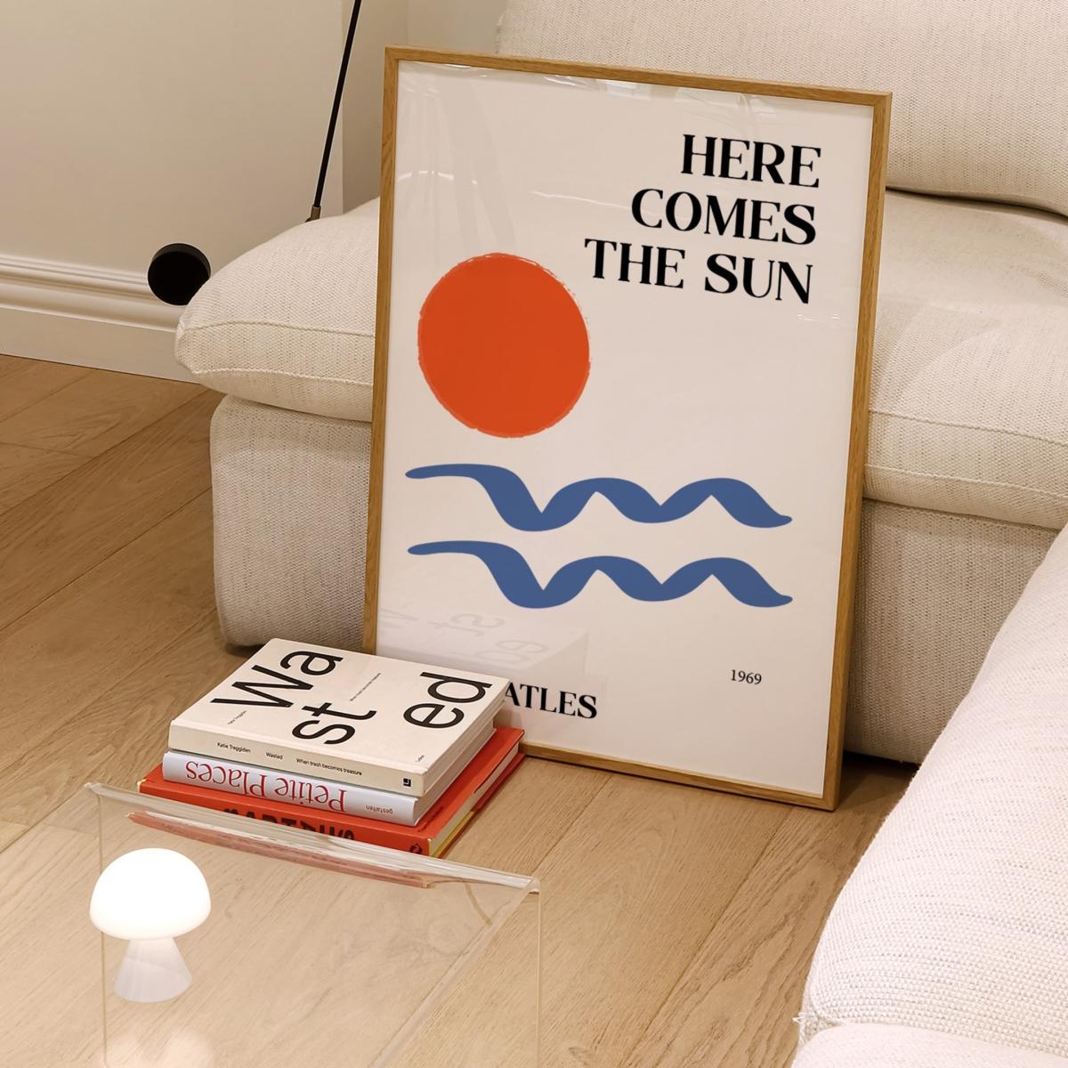 Here Comes The Sun Beatles Inspired Retro Giclée Art Print A2 420 X 594Mm Fanclub – image 4
