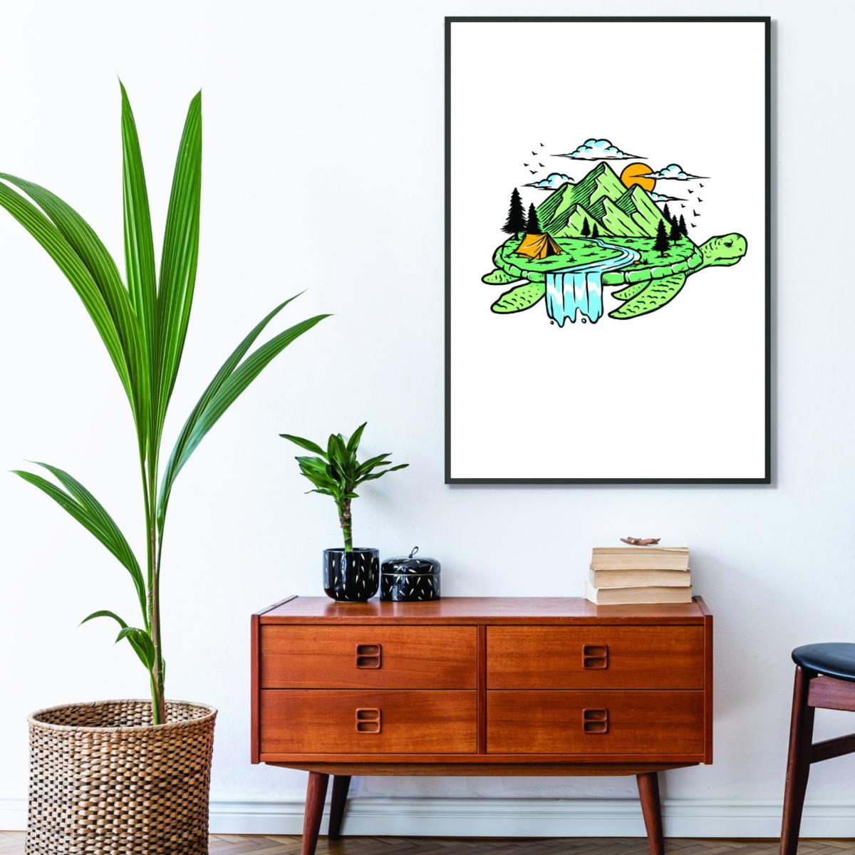 Green Turtle Power Extra Large Stanley Print House – image 3