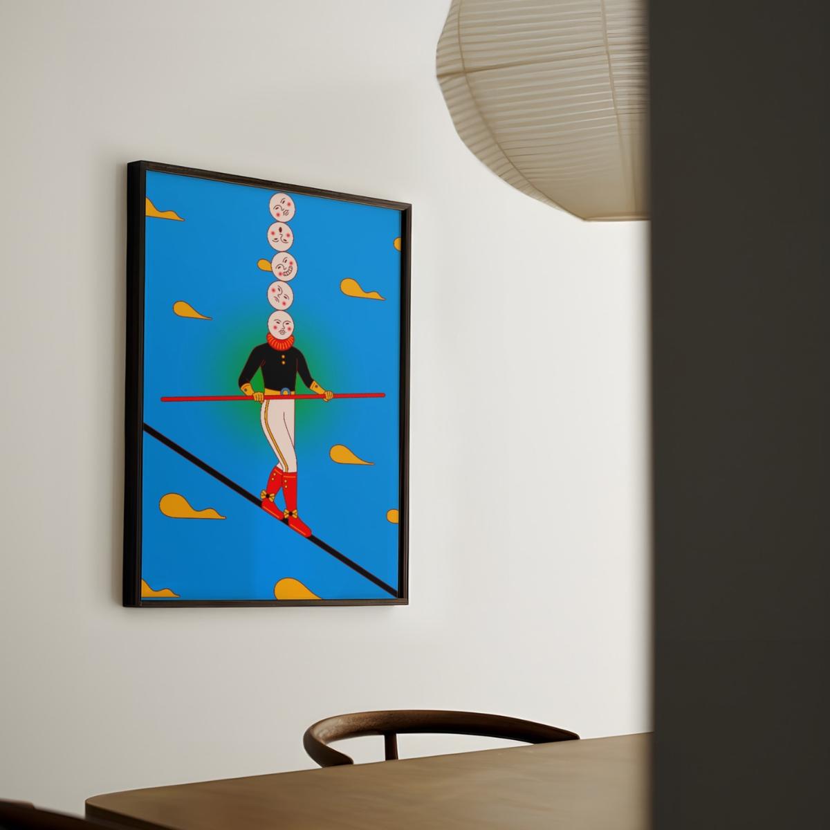 Blue Overthinking - Giclee Fine Art Print - Small | A3 | 297 X 420Mm | East Side Studio London – image 2