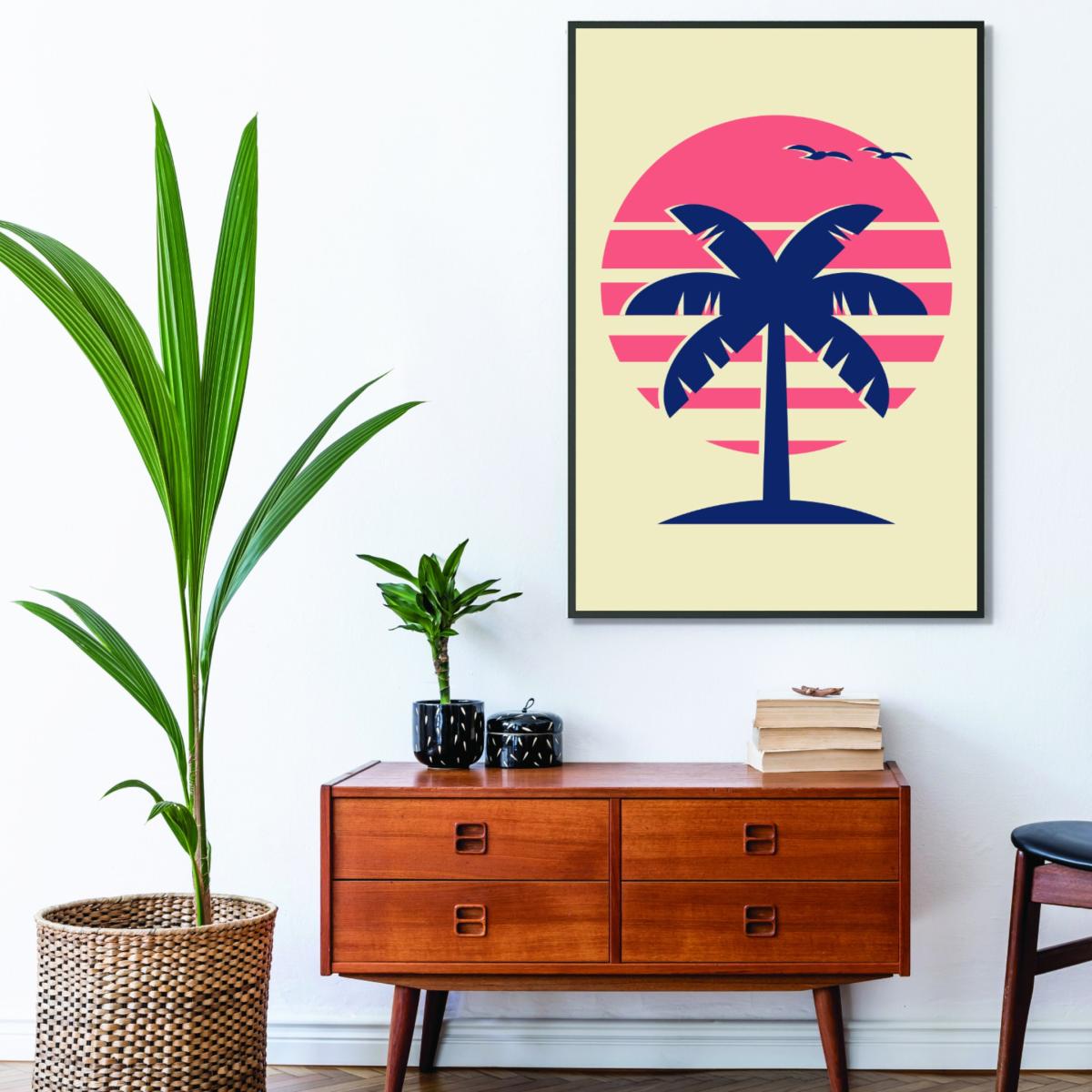 Yellow / Orange Palm Tree Vibes A3 297 X 420Mm Stanley Print House – image 3