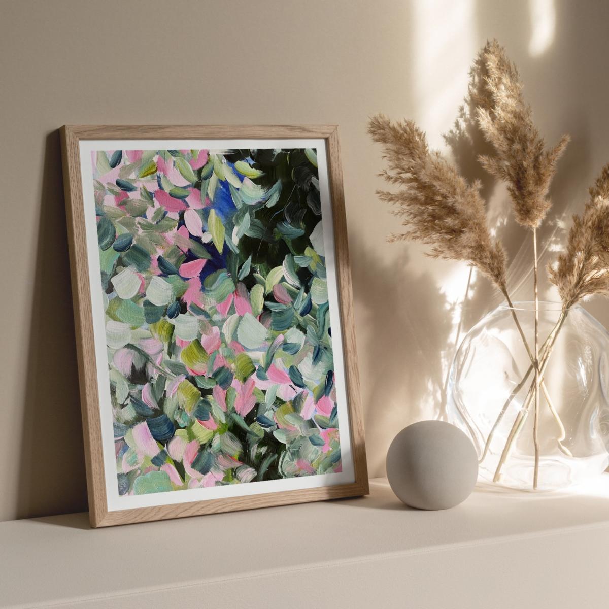 Green Stained Glass Flowers - Abstract Floral Print Jessica Slack Studio – image 2