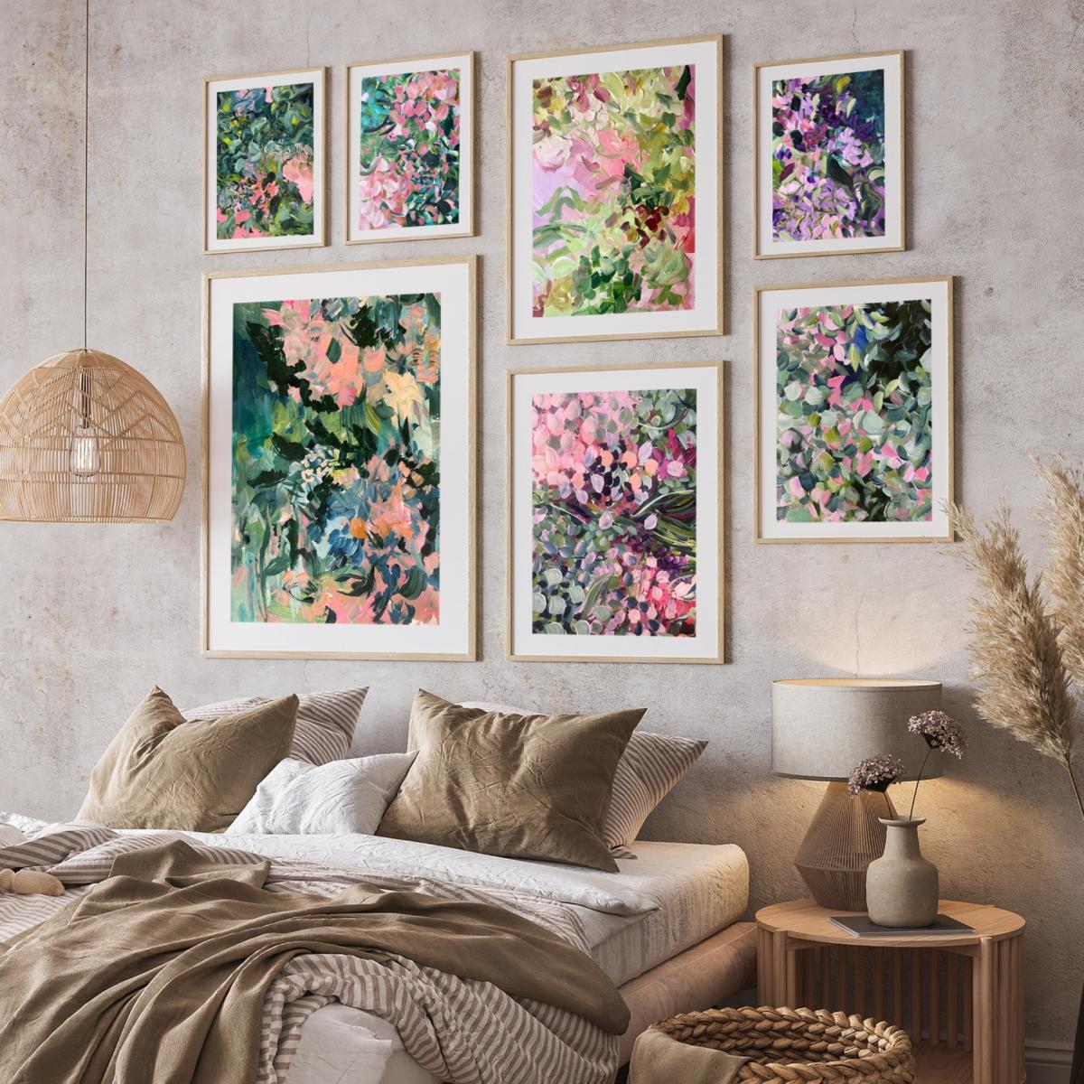 Green Stained Glass Flowers - Abstract Floral Print Jessica Slack Studio – image 3