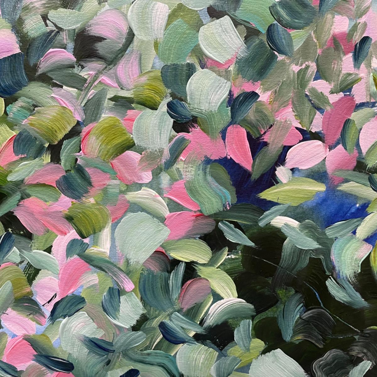 Green Stained Glass Flowers - Abstract Floral Print Jessica Slack Studio – image 4