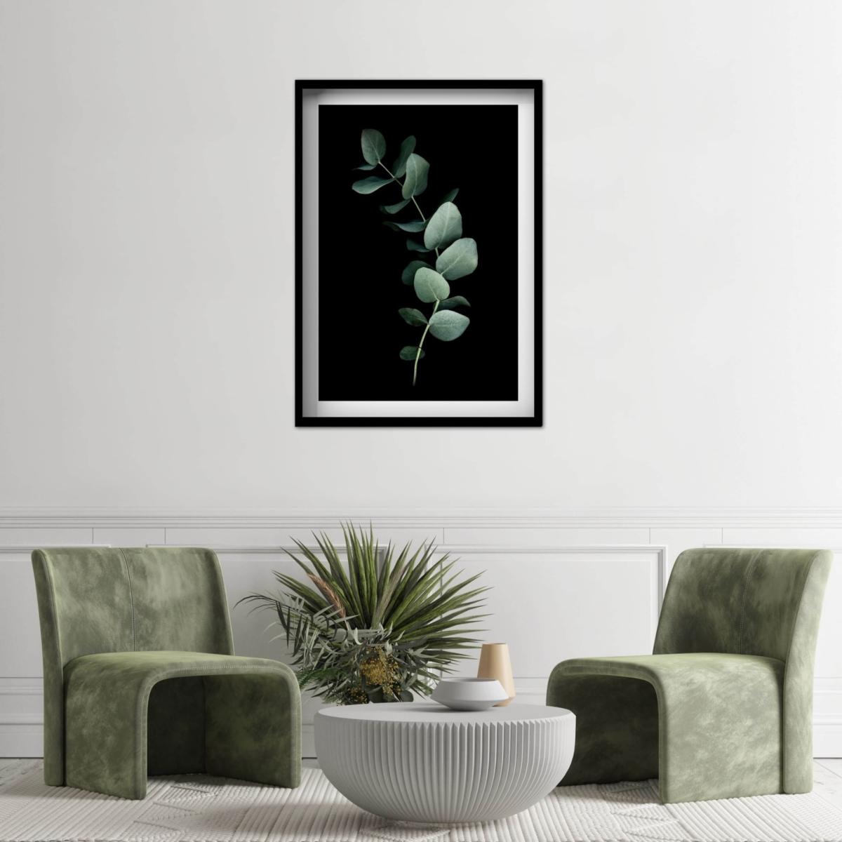 Green / Black Eucalyptus Print A3 297 X 420Mm Francesca Wild – image 2