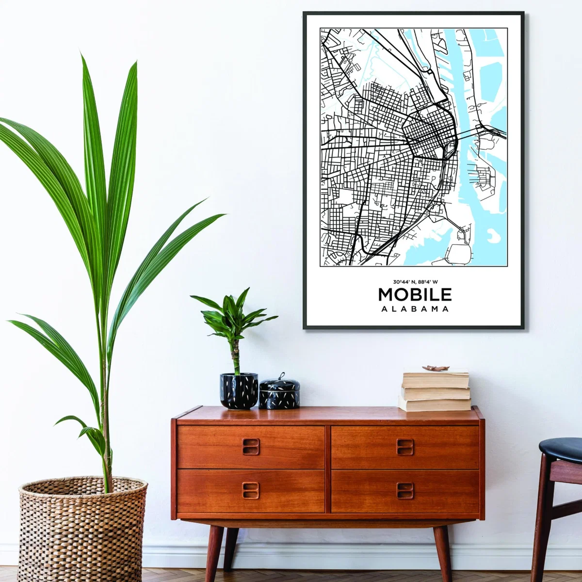 Blue Map Of Mobile Alabama Xxs Stanley Print House – image 3
