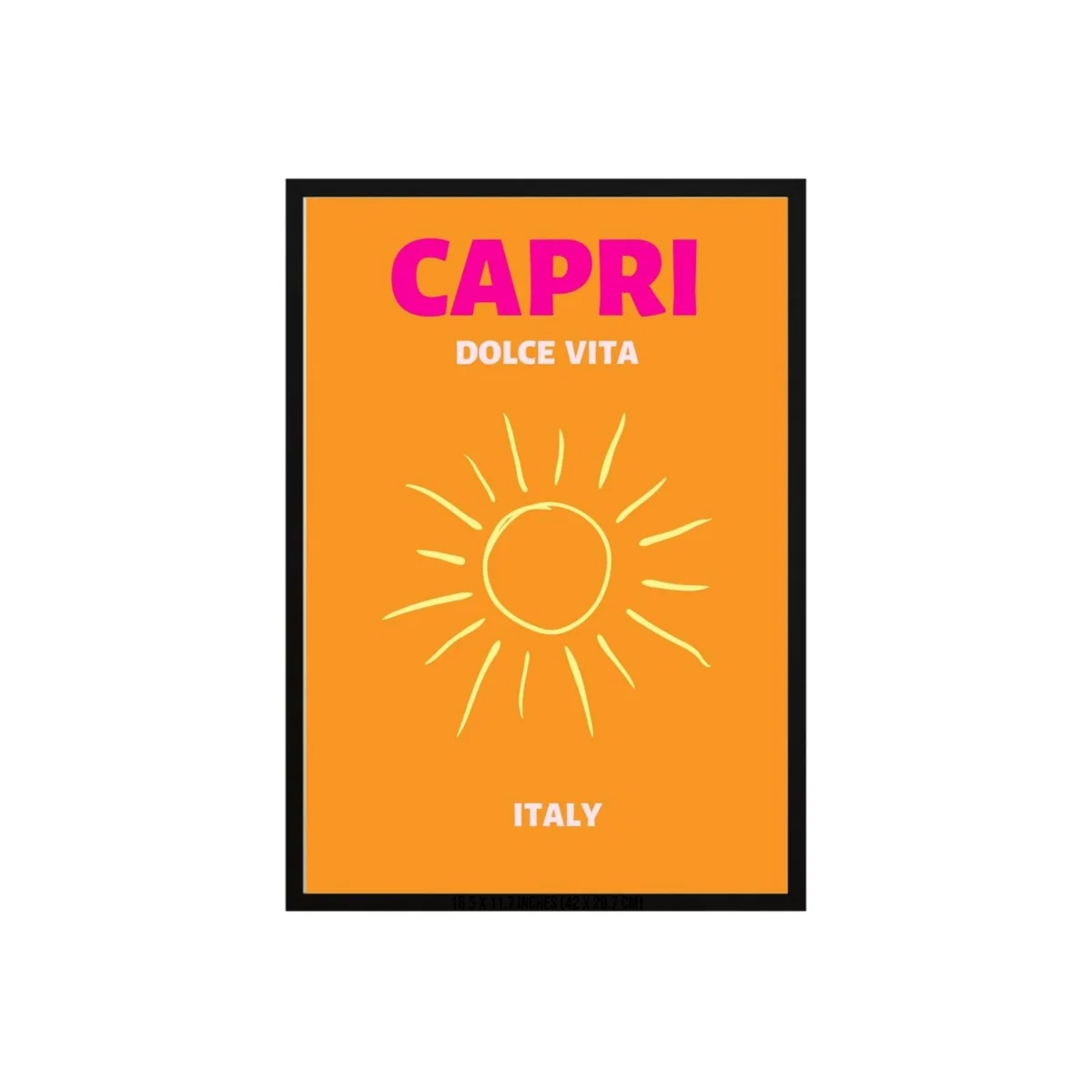 Yellow / Orange Capri Dolce Vita Poster | Artchi – image 1