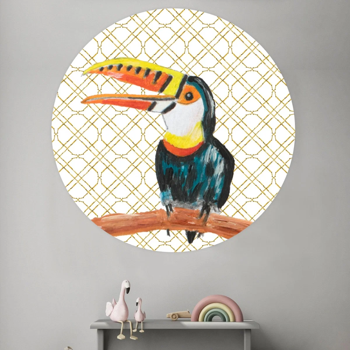 Neutrals Circle Wall Sticker Toucan Catchii – image 2