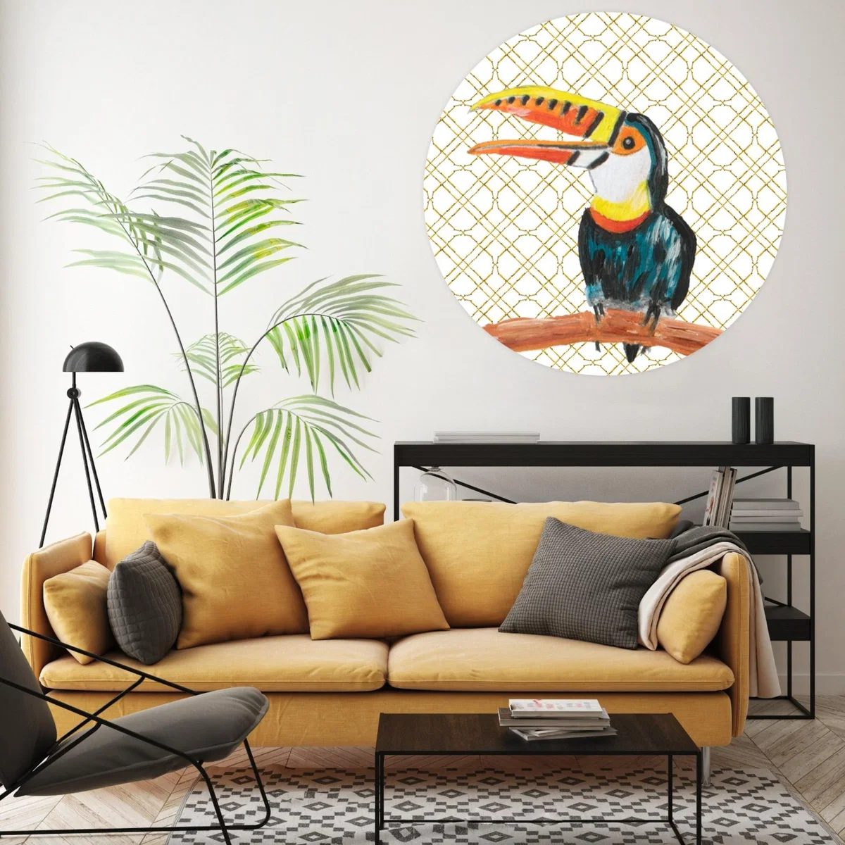 Neutrals Circle Wall Sticker Toucan Catchii – image 3