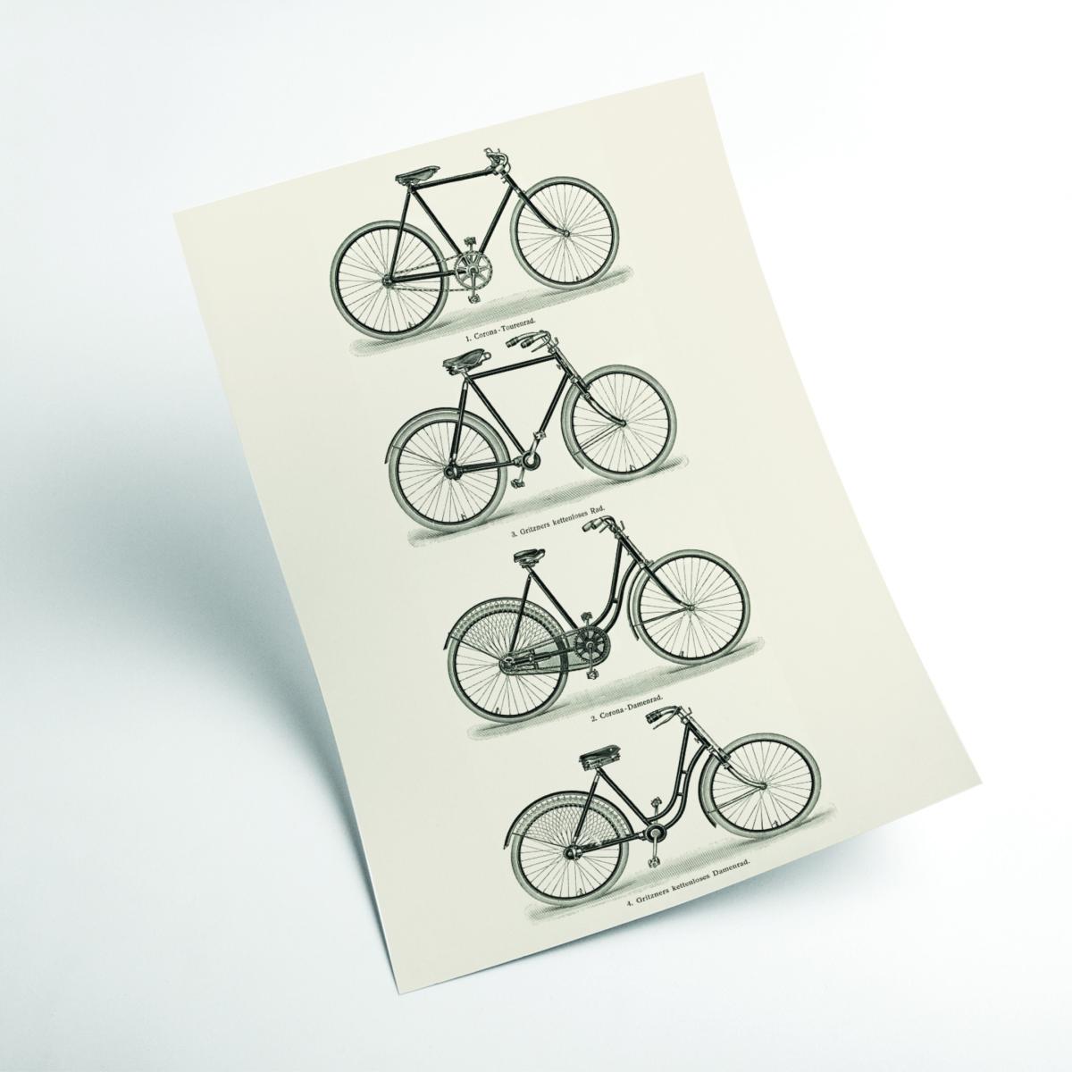 Neutrals Various Bicycles Ii A2 420 X 594Mm Stanley Print House – image 2