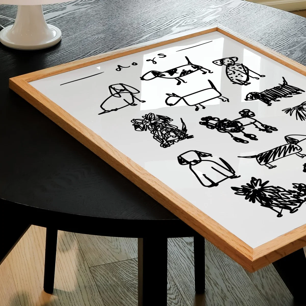 Dog Black And White Drawing Art Print - A2 Natalie Cass Art – image 4