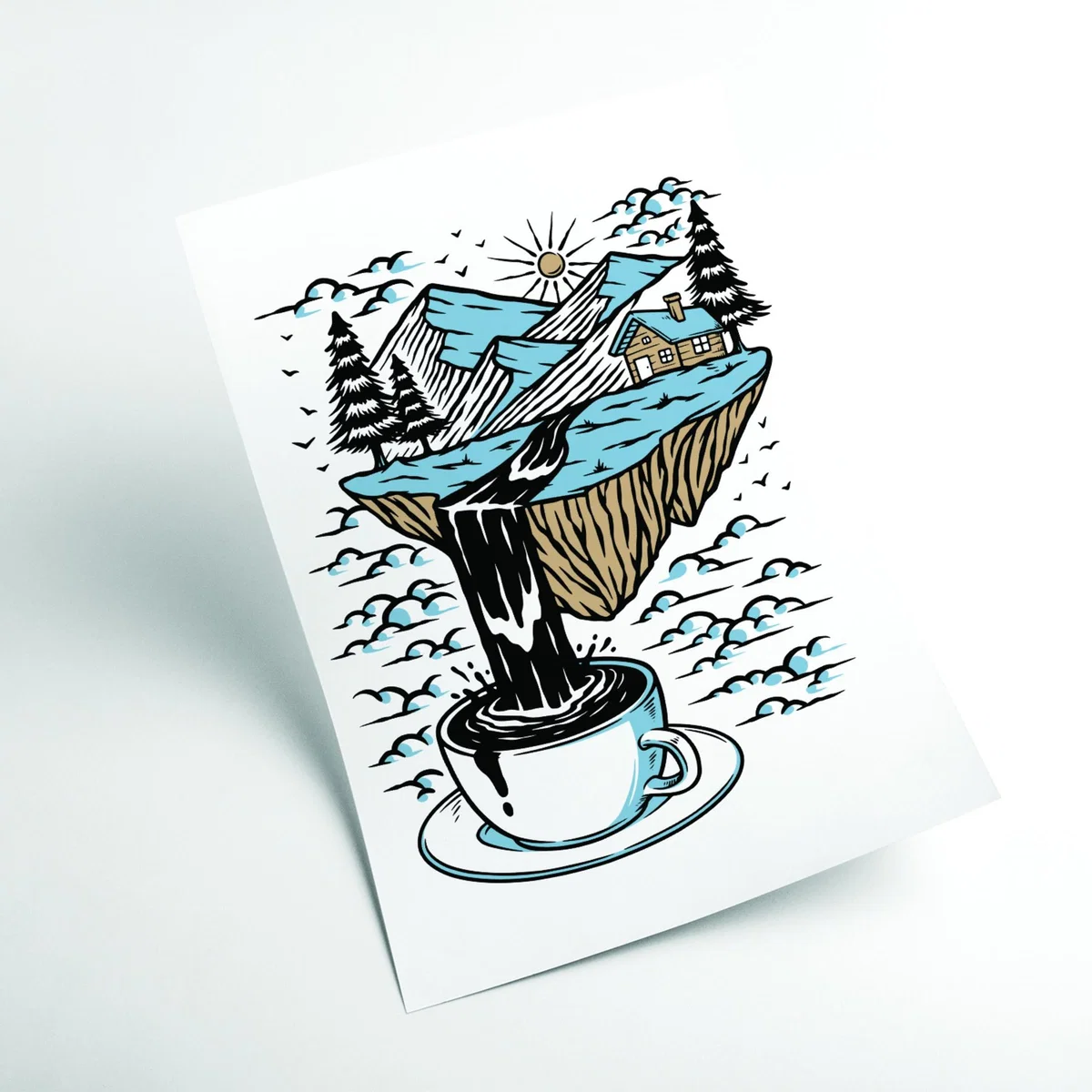 Blue The River Flows A1 594 X 841Mm Stanley Print House – image 2