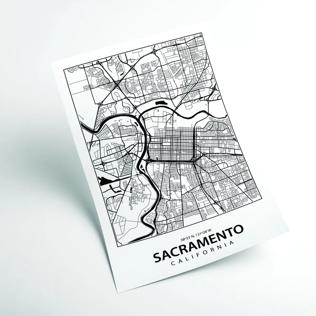 Black Map Of Sacramento Medium Stanley Print House – image 2