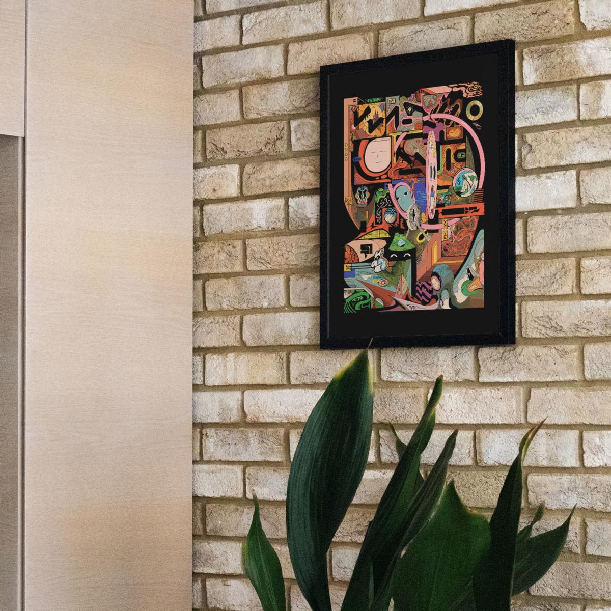 Black Astro Junk - Giclee Fine Art Print - Small | 12 X 16" | East Side Studio London – image 4