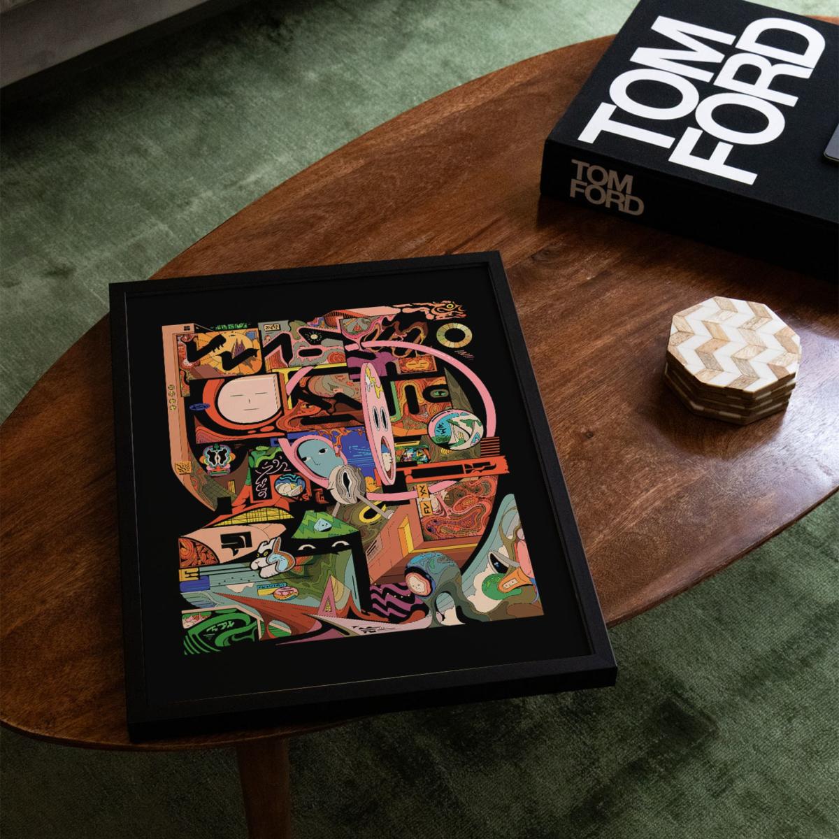 Black Astro Junk - Giclee Fine Art Print - Small | 12 X 16" | East Side Studio London – image 6