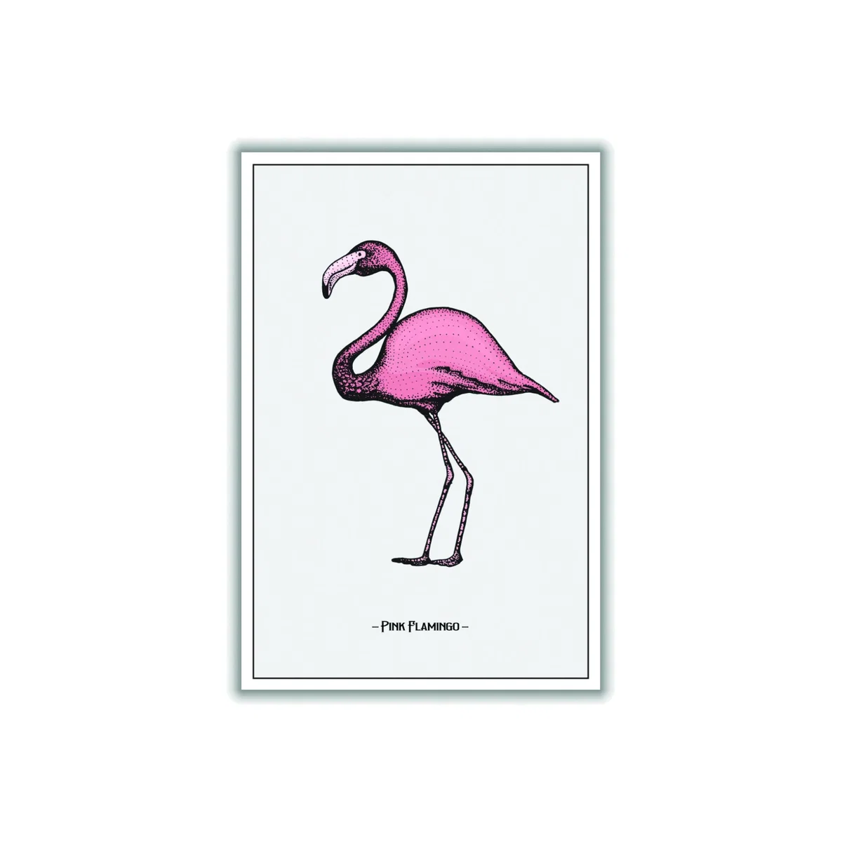 Pink / Purple Pink Flamingo A3 297 X 420Mm Stanley Print House – image 1