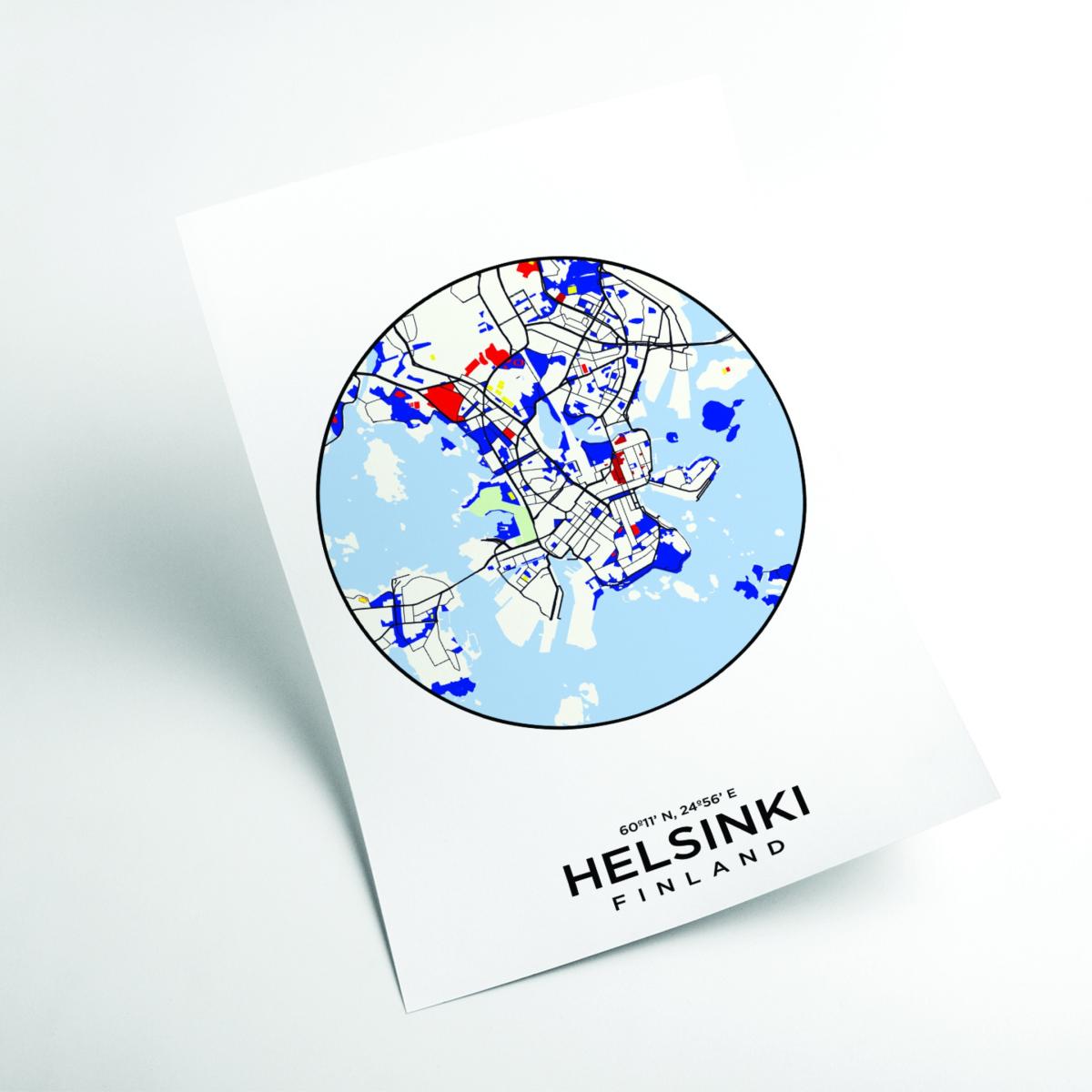 Blue Map Of Helsinki Xxs Stanley Print House – image 2