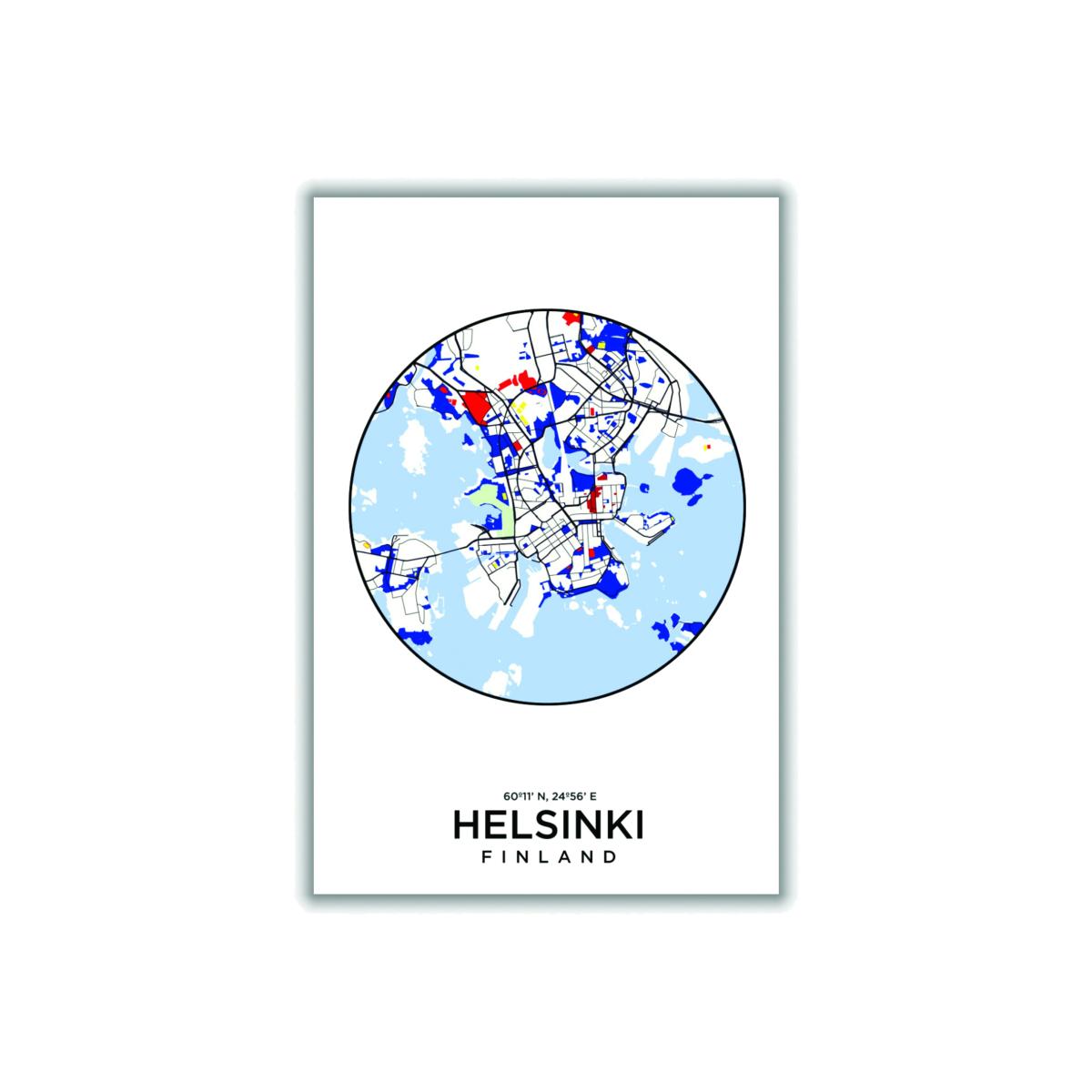 Blue Map Of Helsinki Xxs Stanley Print House – image 1