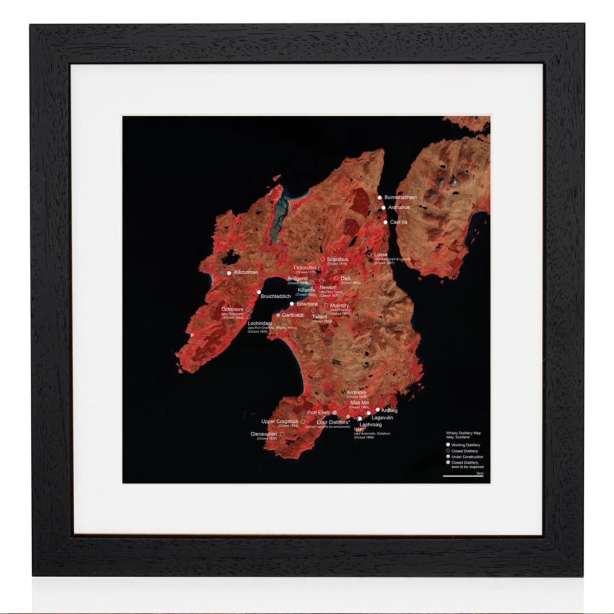 Limited Edition Whisky Map Wall Art - Black Wooden Framed Included Studio Story – image 6