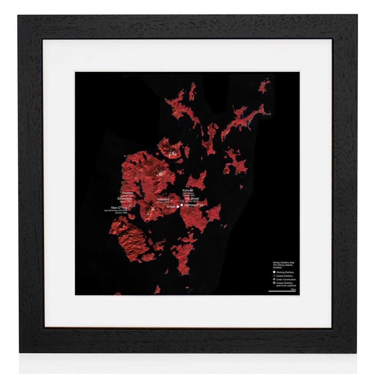 Limited Edition Whisky Map Wall Art - Black Wooden Framed Included Studio Story – image 10