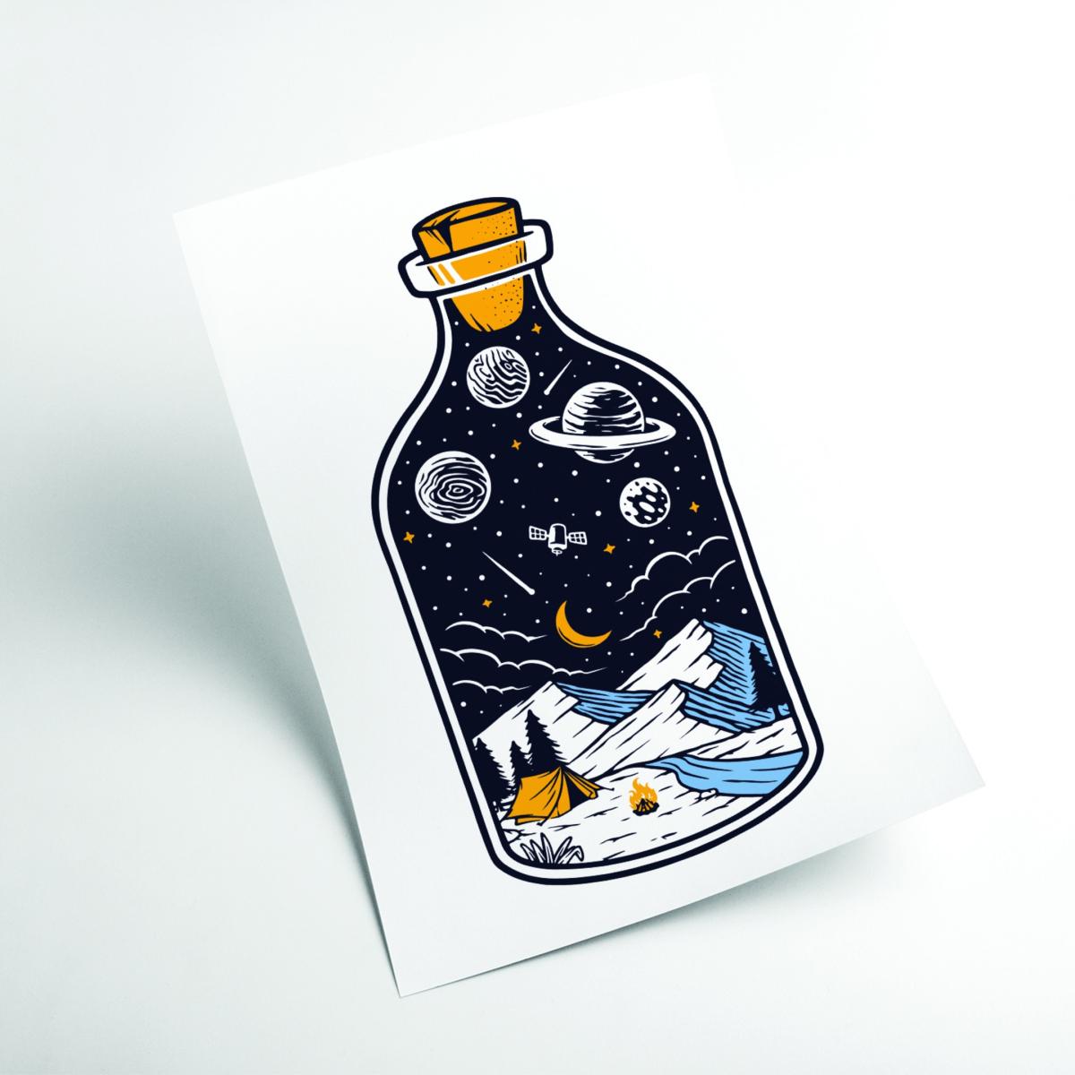 Yellow / Orange The Universe In A Bottle A2 420 X 594Mm Stanley Print House – image 2