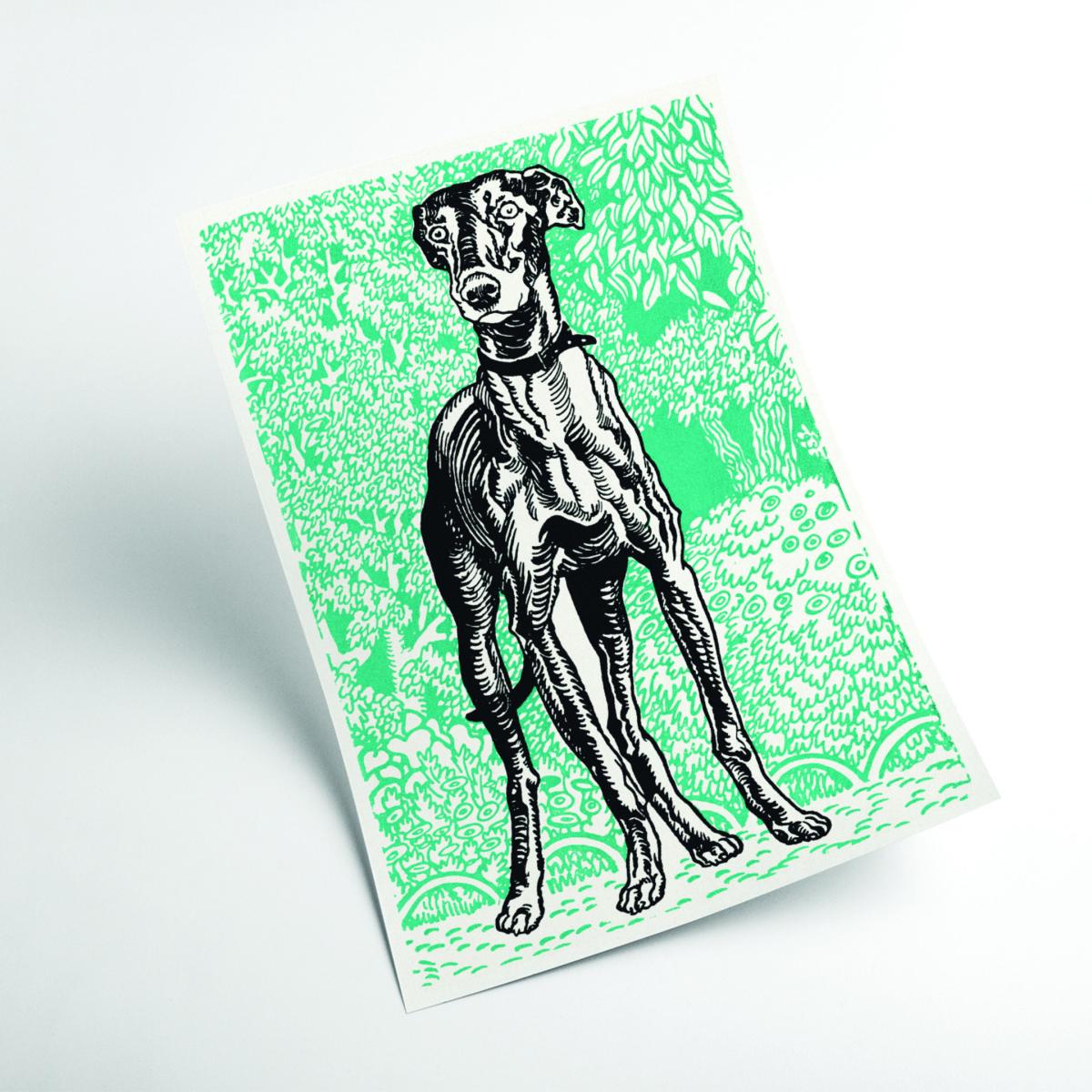 Black Greyhound 1912 By Moriz Jung A3 297 X 420Mm Stanley Print House – image 2