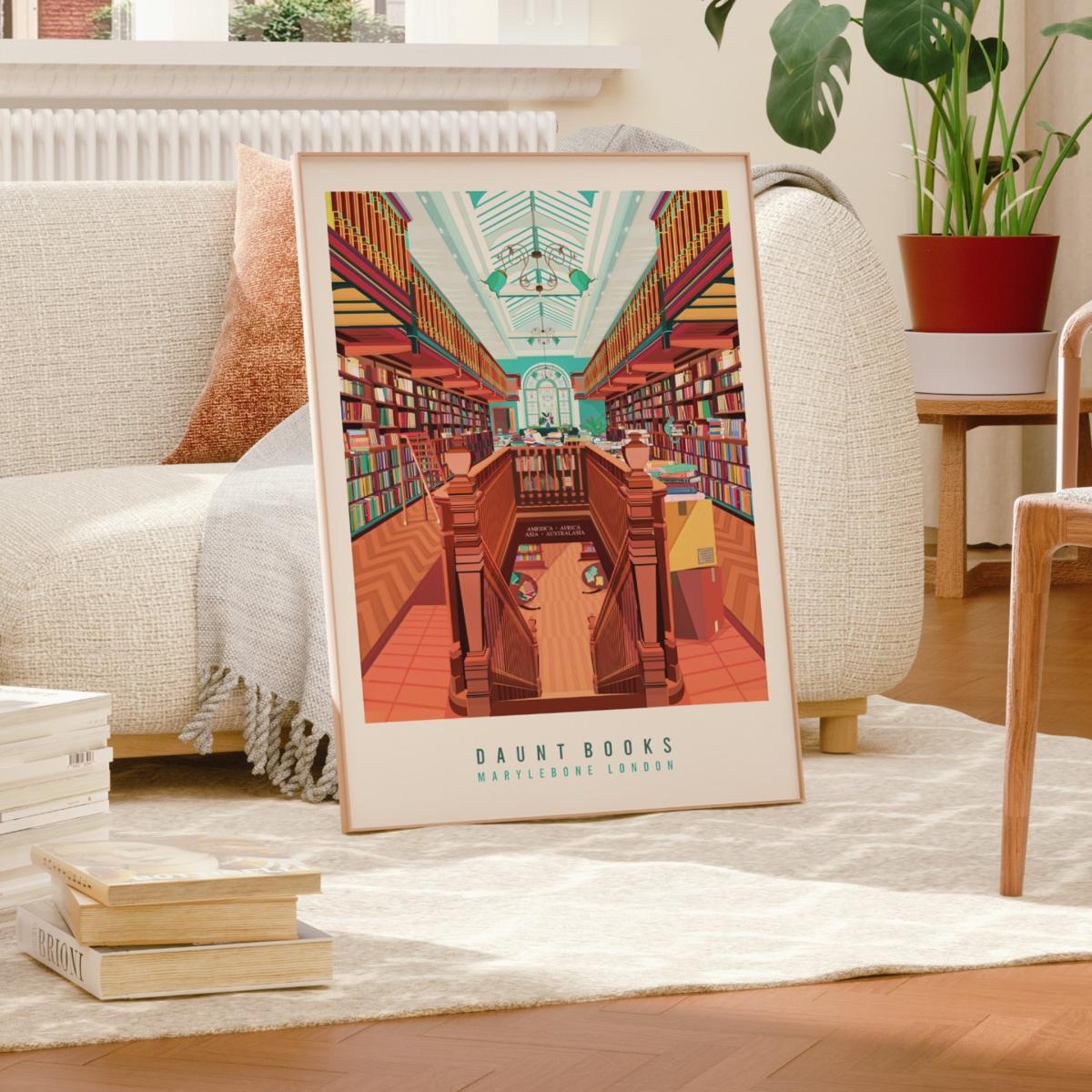 Daunt Books London Illustrated Art Print A3 297 X 420Mm Eye for London Prints – image 3