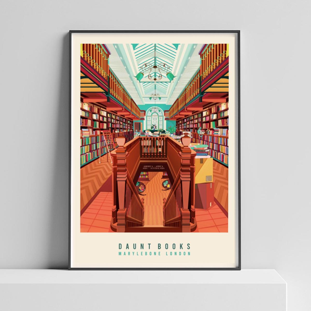 Daunt Books London Illustrated Art Print A3 297 X 420Mm Eye for London Prints – image 5