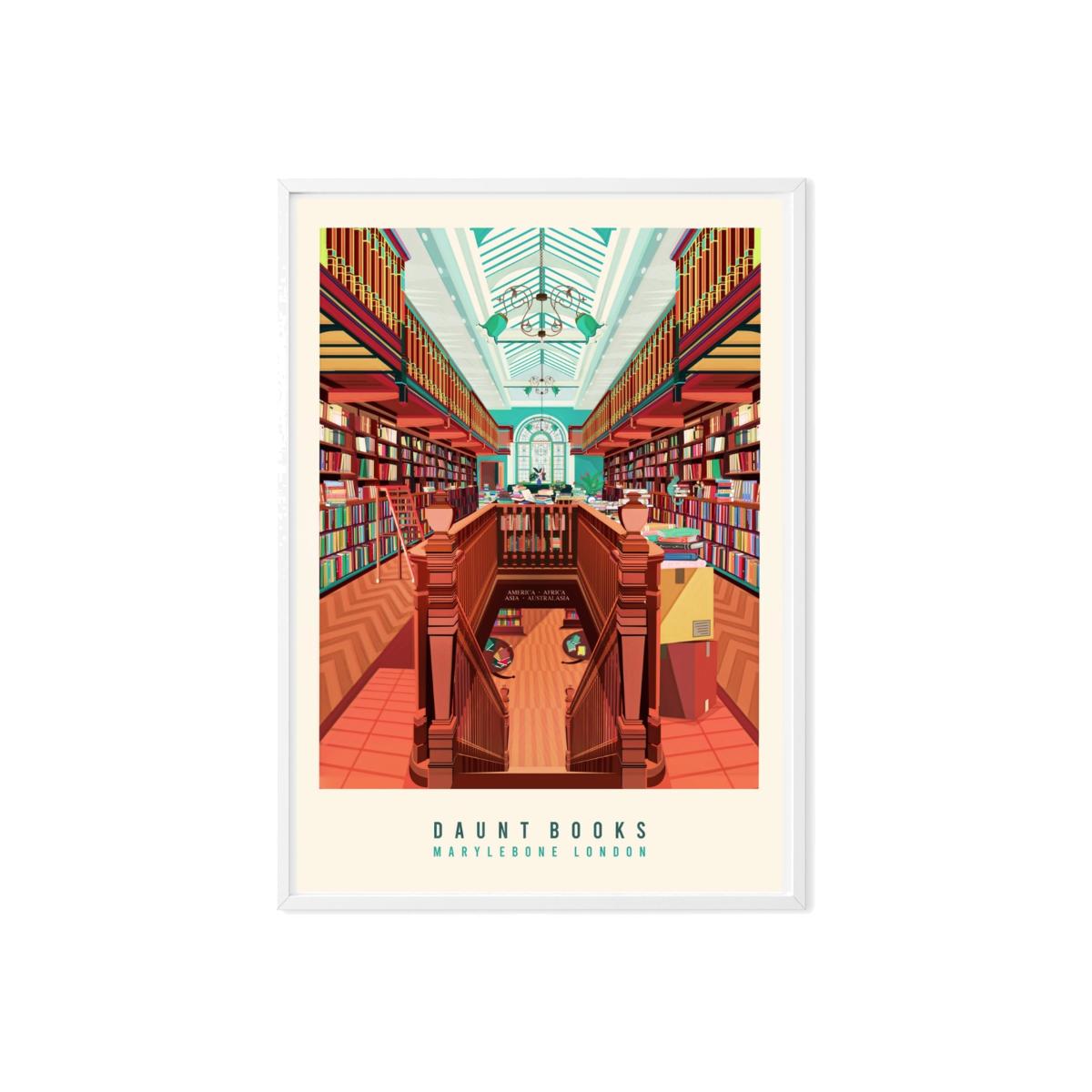 Daunt Books London Illustrated Art Print A3 297 X 420Mm Eye for London Prints – image 1