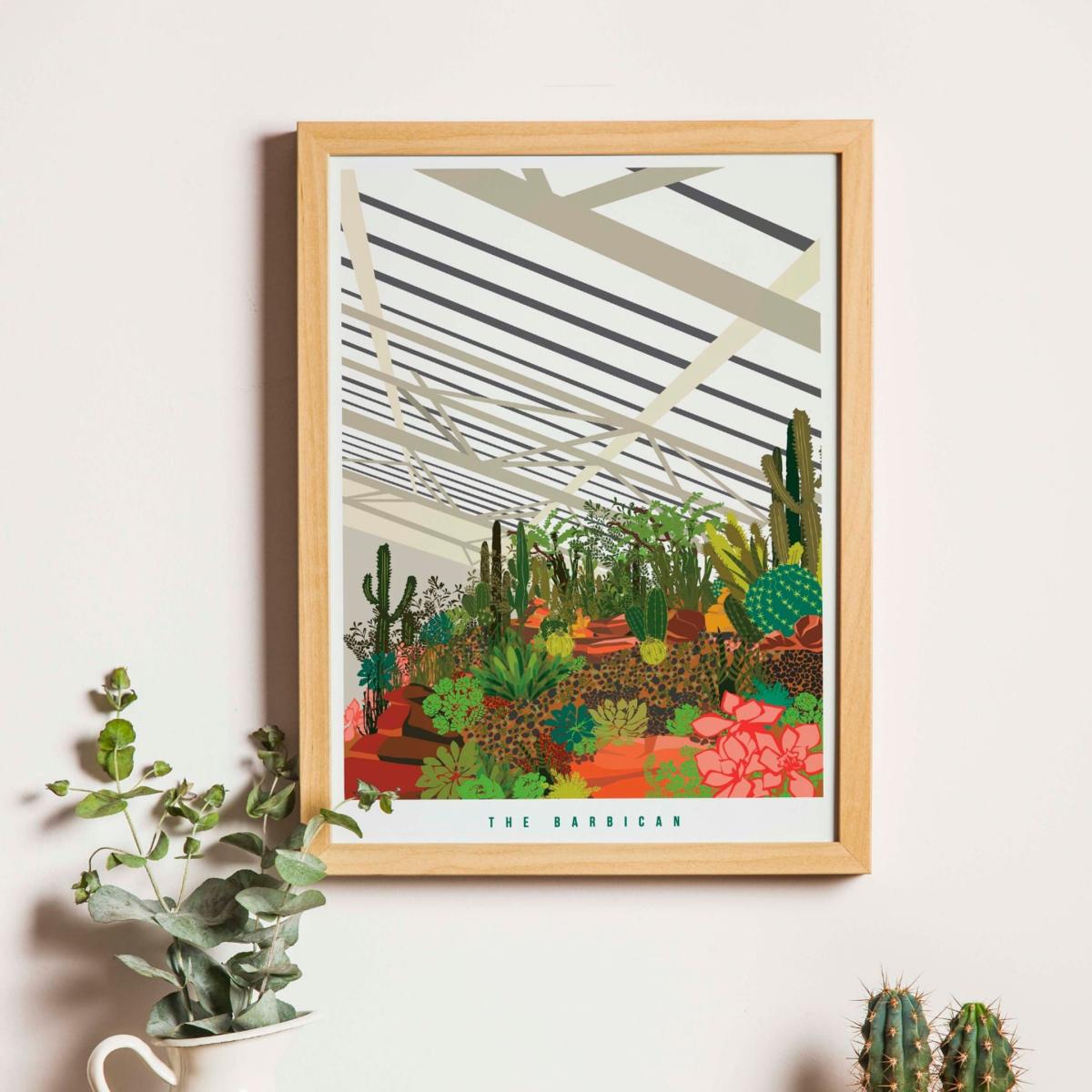 The Barbican Conservatory Illustrated Art Print Of London A3 297 X 420Mm Eye for London Prints – image 2