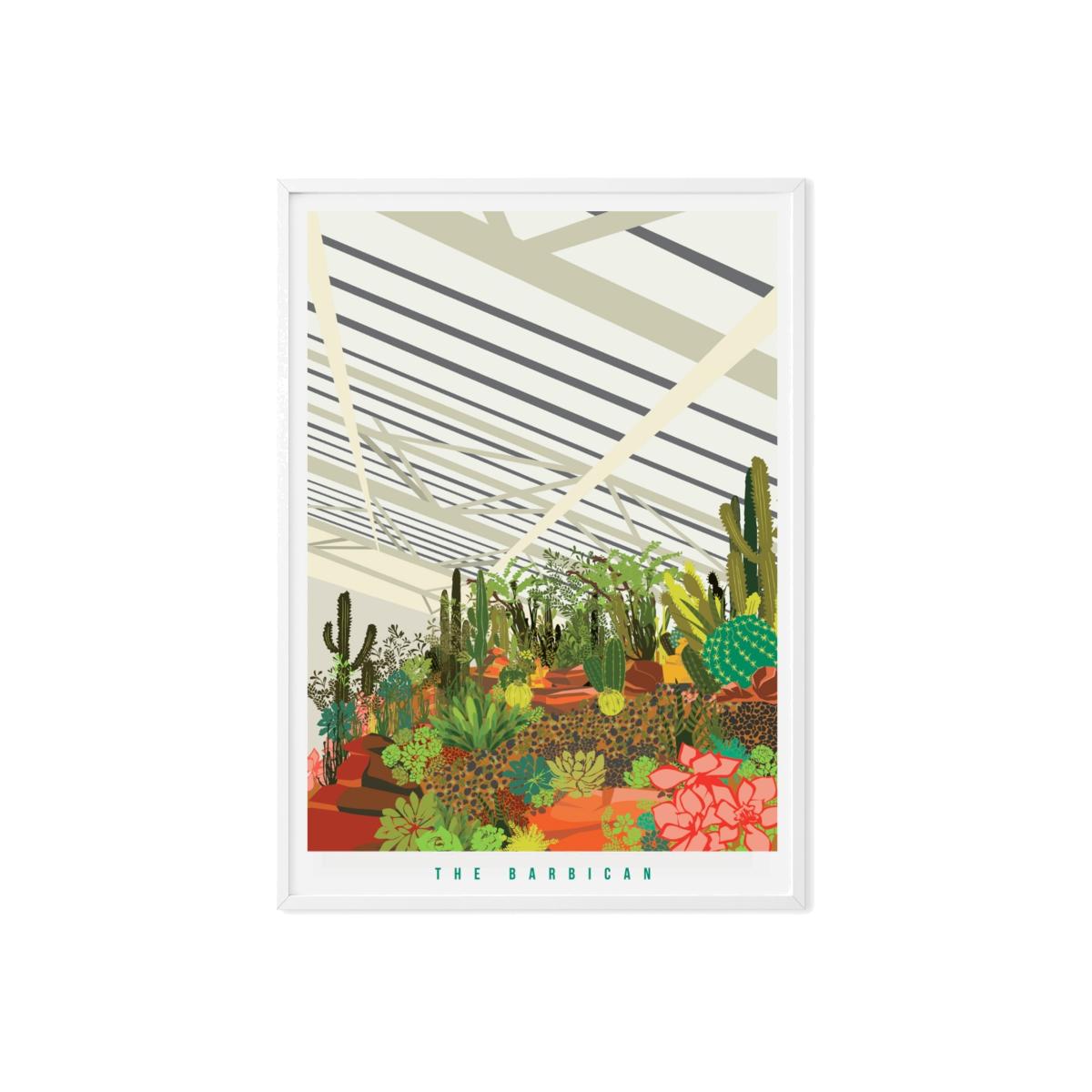 The Barbican Conservatory Illustrated Art Print Of London A3 297 X 420Mm Eye for London Prints – image 1