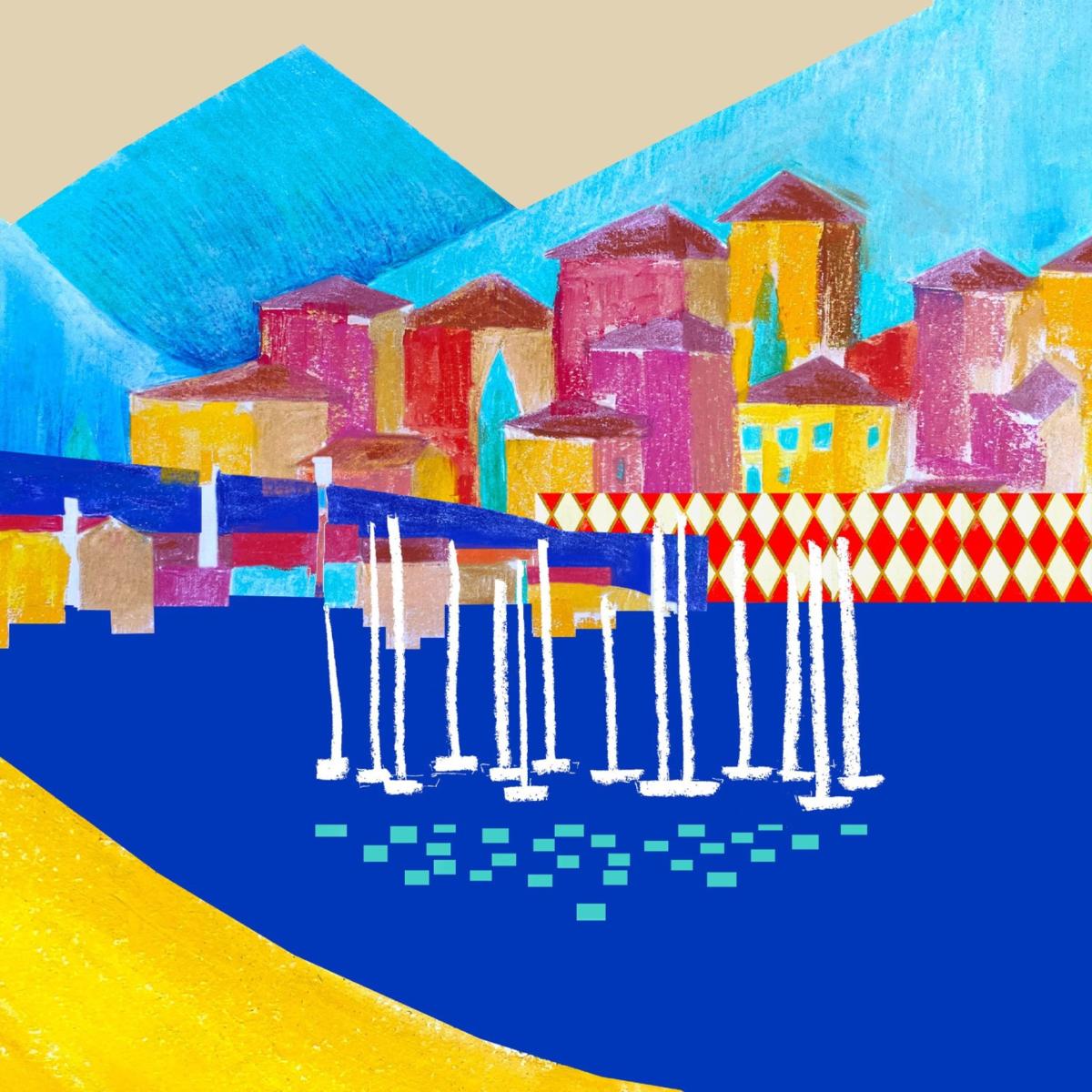 Colourful Places On The French Riviera A3 297 X 420Mm Awol – image 4