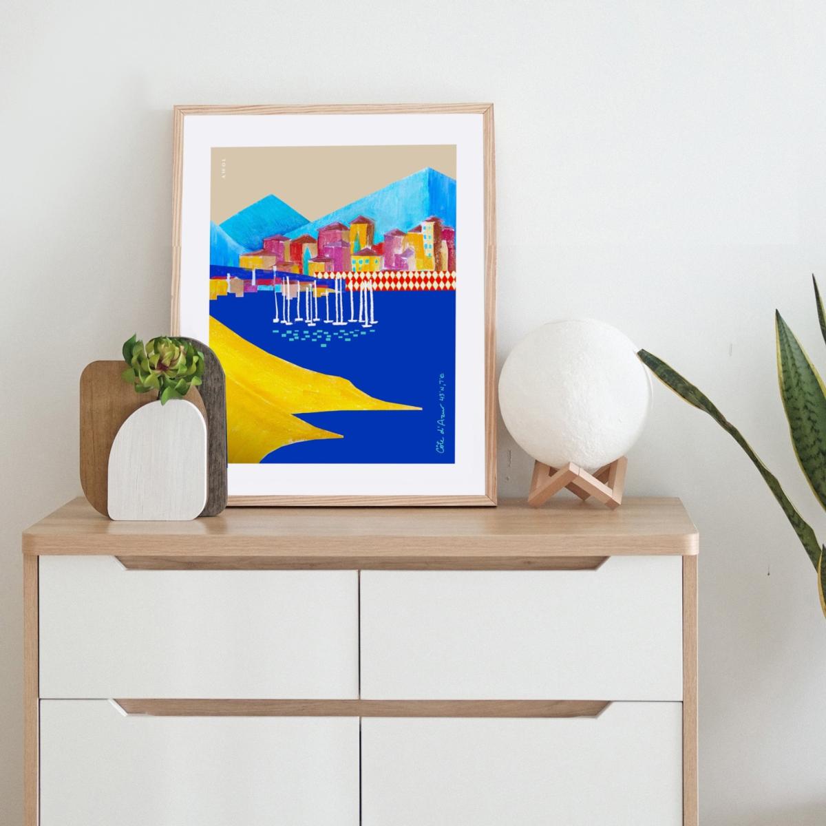 Colourful Places On The French Riviera A3 297 X 420Mm Awol – image 5