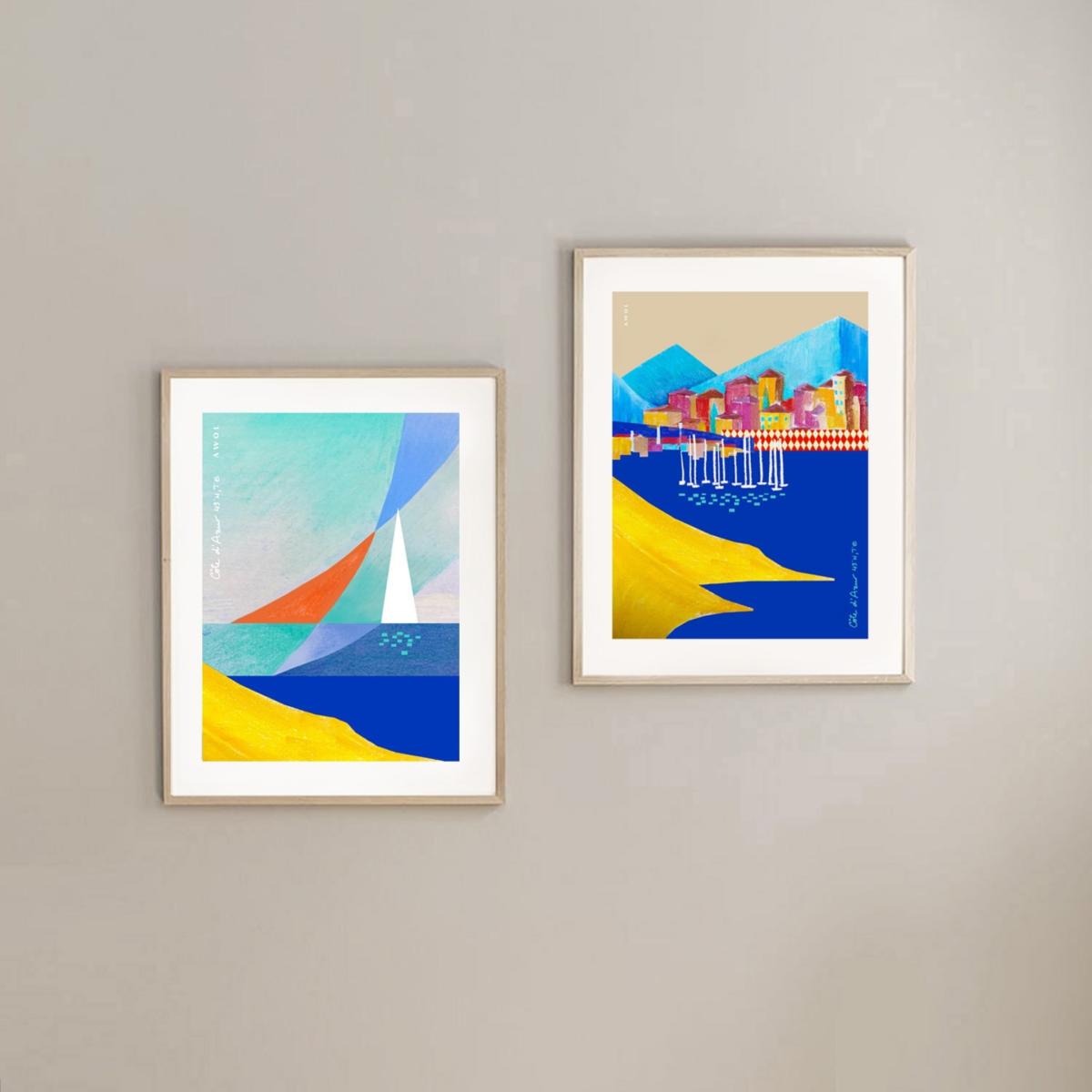 Colourful Places On The French Riviera A3 297 X 420Mm Awol – image 7