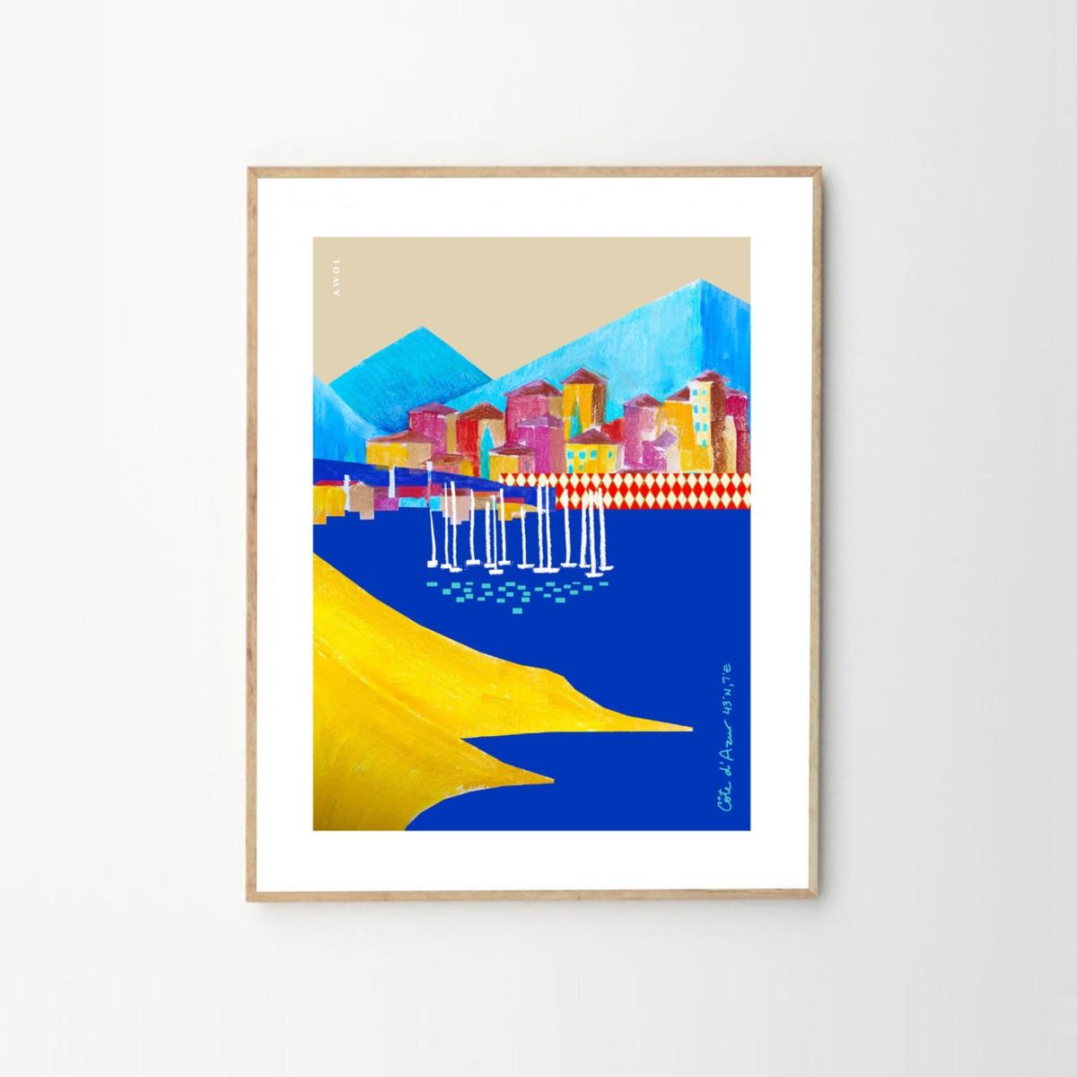 Colourful Places On The French Riviera A3 297 X 420Mm Awol – image 8