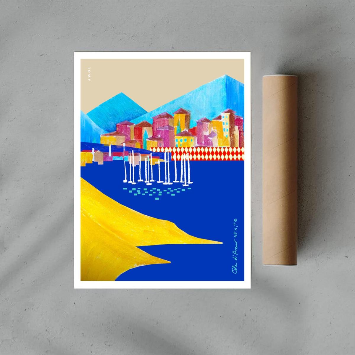 Colourful Places On The French Riviera A3 297 X 420Mm Awol – image 9