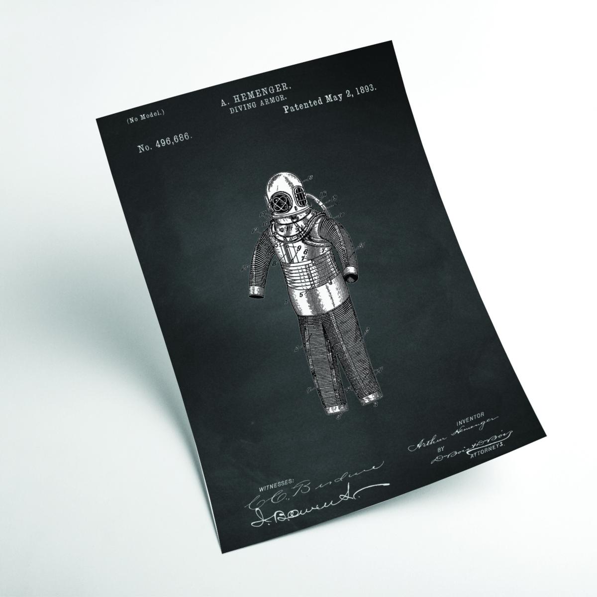 Grey Diving Armor Patent Medium Stanley Print House – image 2