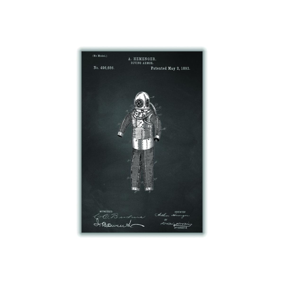 Grey Diving Armor Patent Medium Stanley Print House – image 1