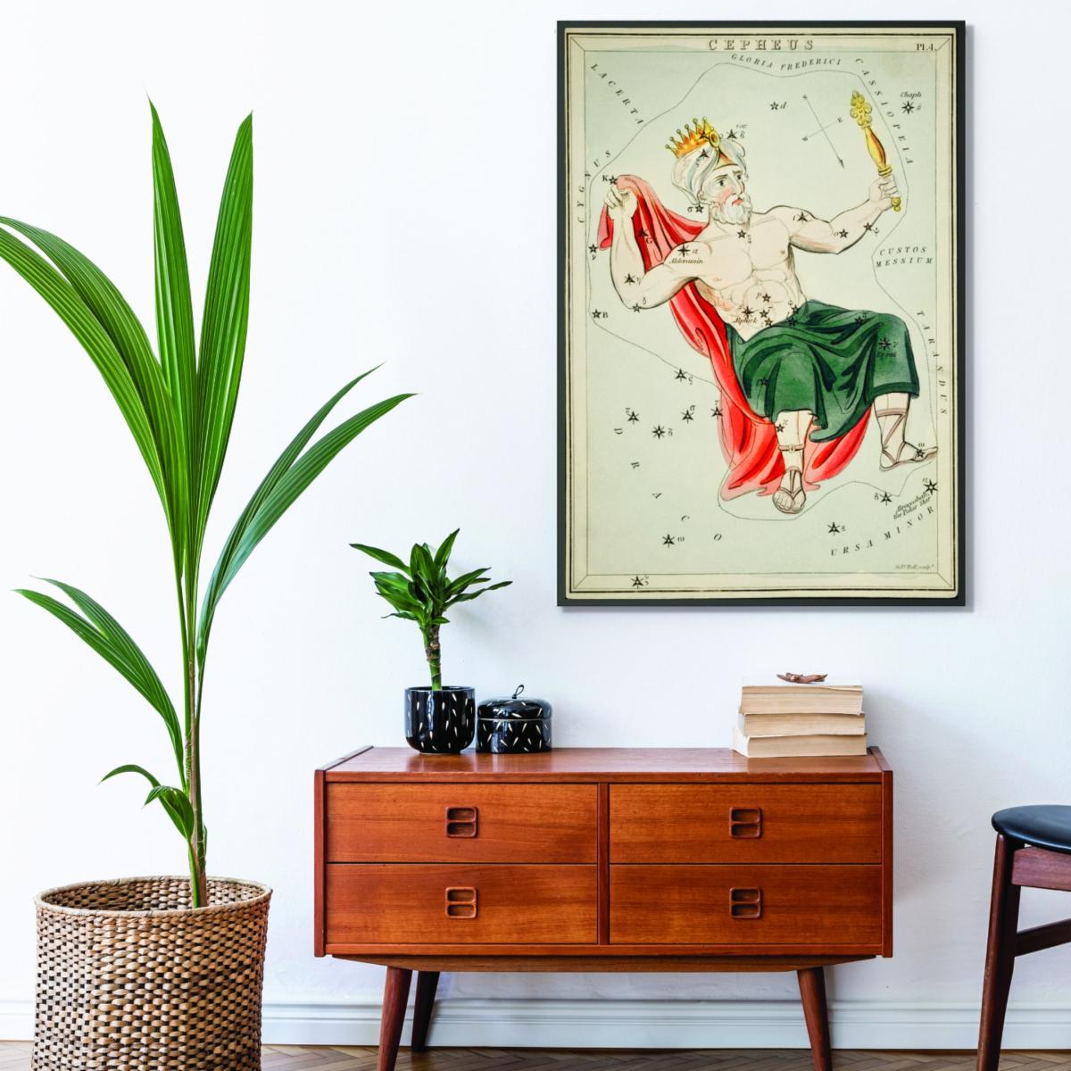 Green Astronomical Chart Illustration Of The Cepheus A3 297 X 420Mm Stanley Print House – image 3