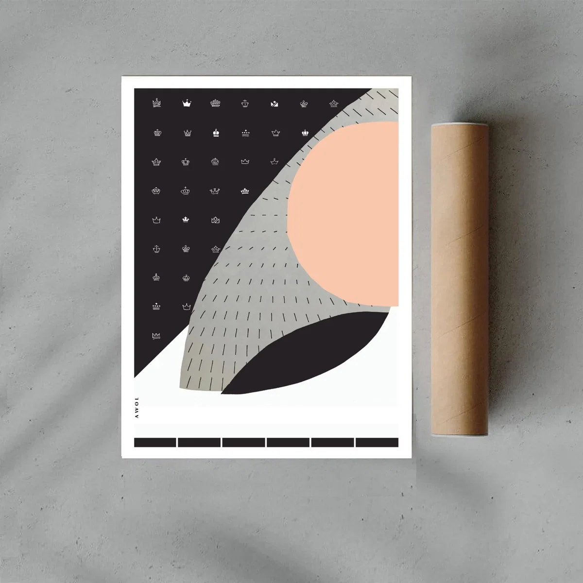 Scandi Love: Copenhagen Inspired Abstract Art Print A3 297 X 420Mm Awol – image 3