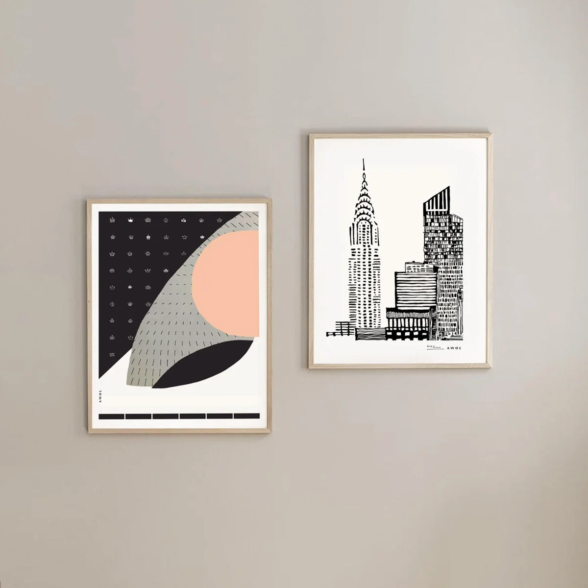 Scandi Love: Copenhagen Inspired Abstract Art Print A3 297 X 420Mm Awol – image 8