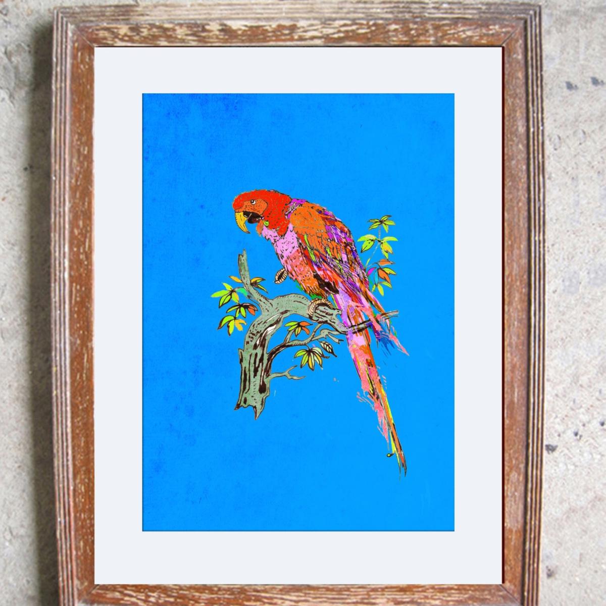 Blue The Proper Parrot Limited Edition Signed Print Jessica Russell Flint – image 2