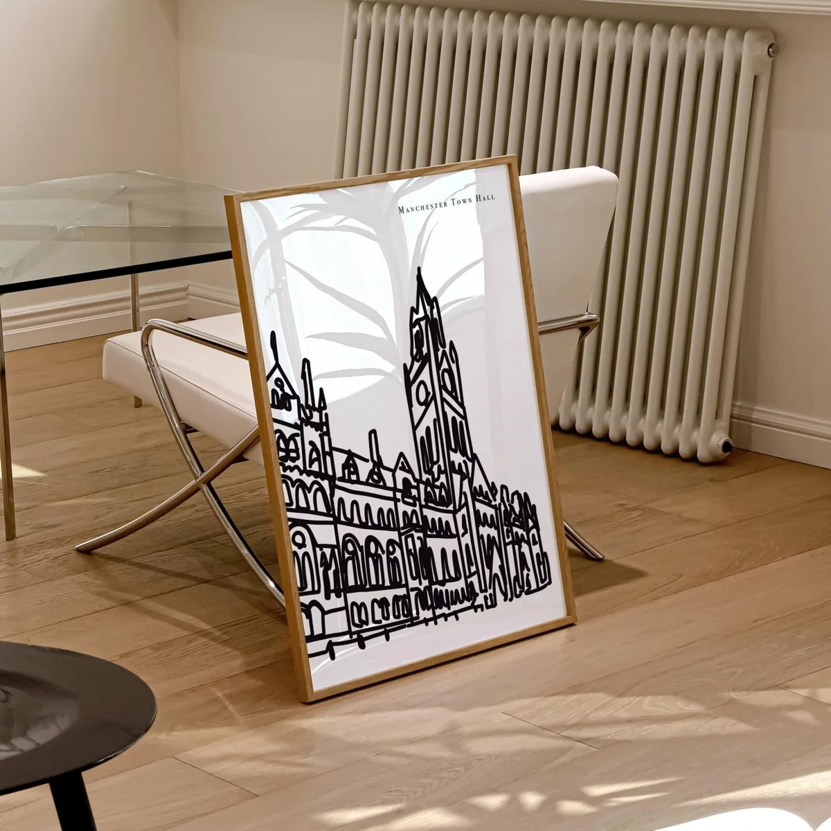 Black / White Manchester Town Hall Art Print - A3 | A3 | 297 X 420Mm | Natalie Cass Art – image 3