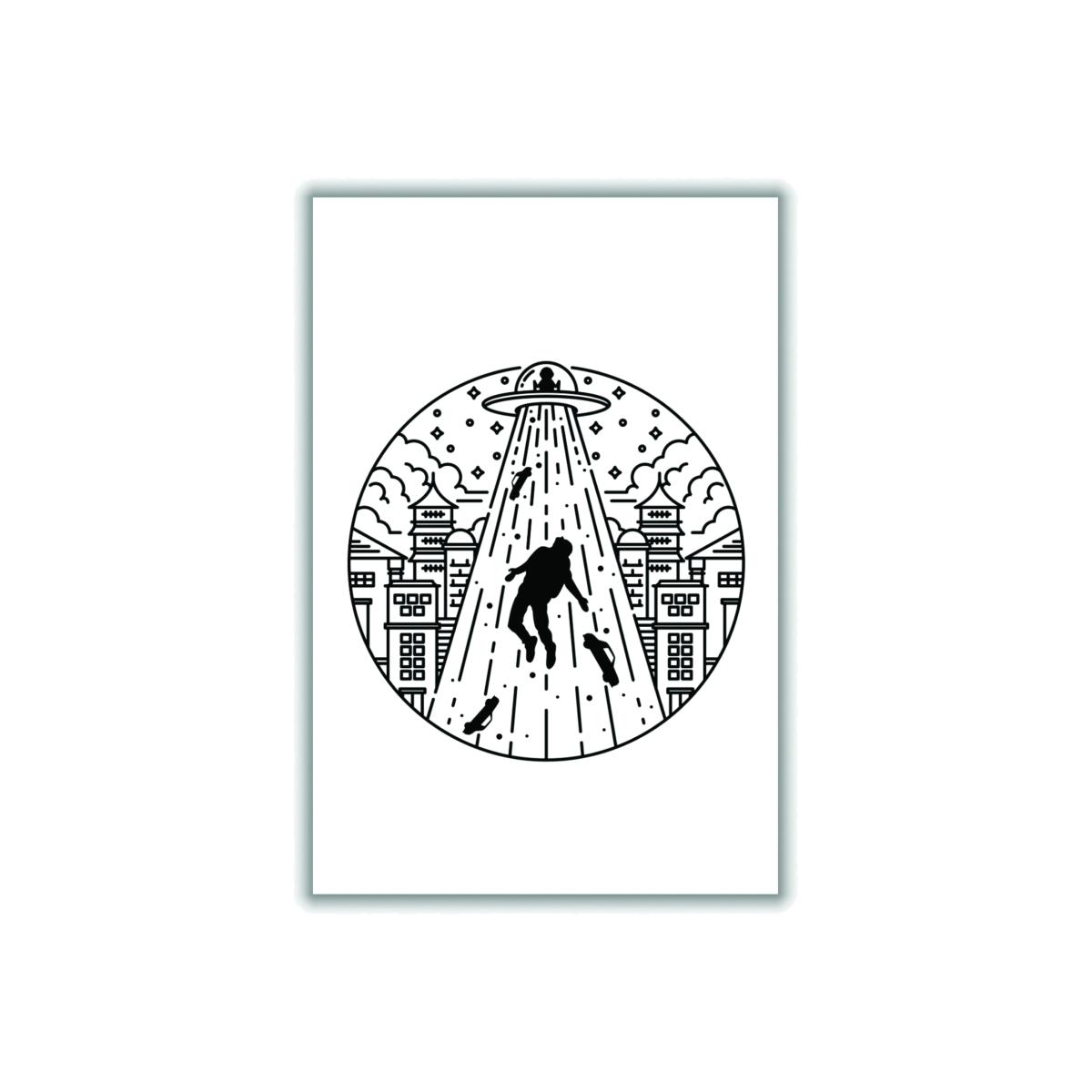 Black Alien Invasion Large Stanley Print House – image 1