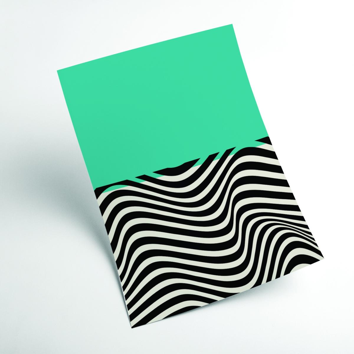 Minimal Abstract Blue Wave A4 210 X 297Mm Stanley Print House – image 2