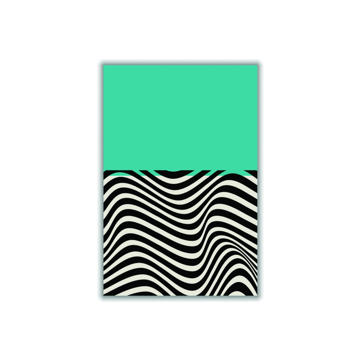 Minimal Abstract Blue Wave A4 210 X 297Mm Stanley Print House – image 1