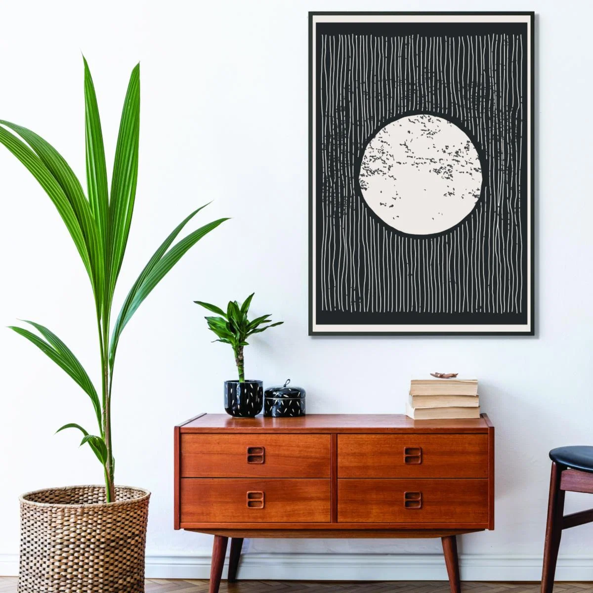 Black Minimal Moon A1 594 X 841Mm Stanley Print House – image 3